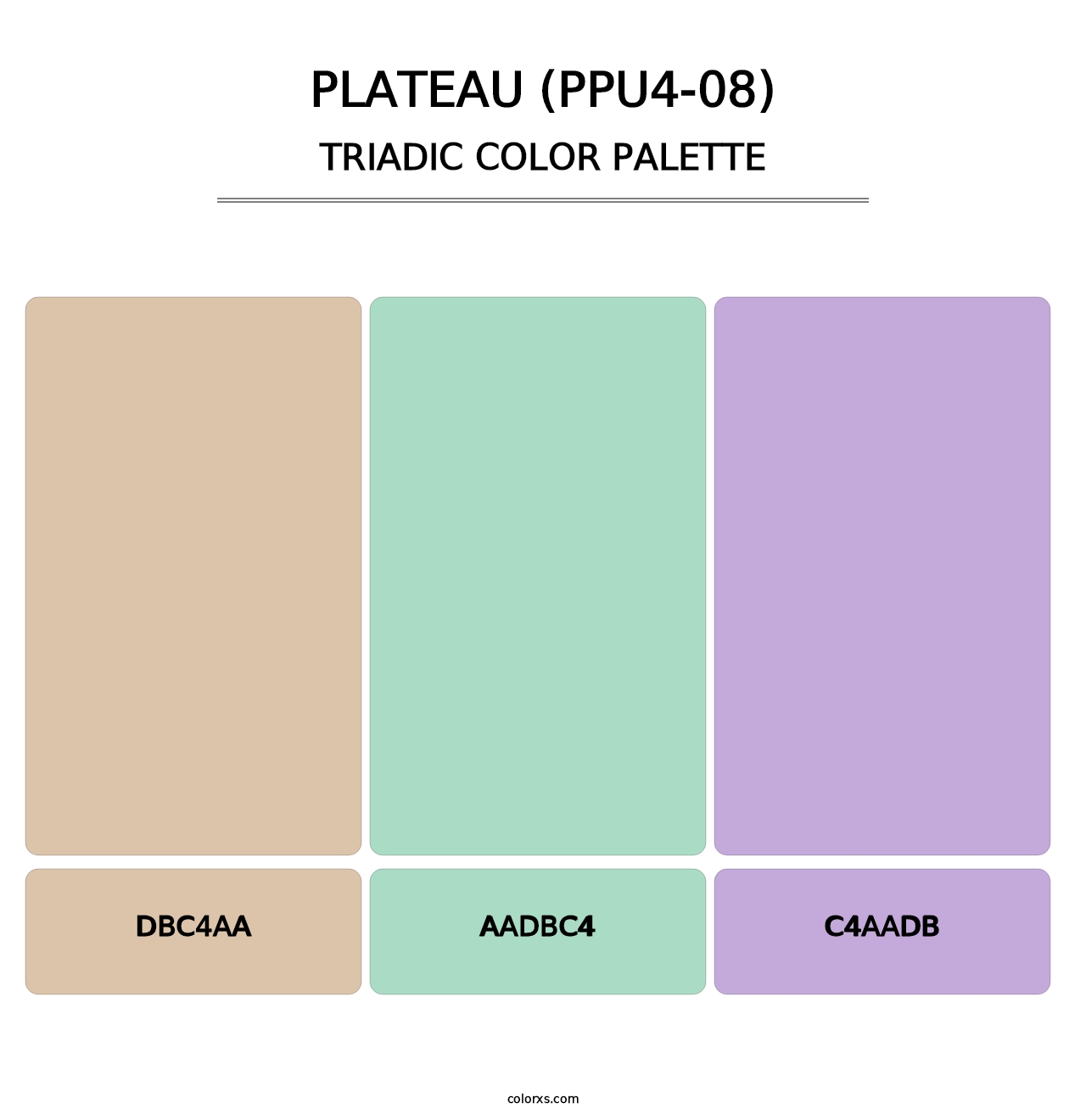 Plateau (PPU4-08) - Triadic Color Palette