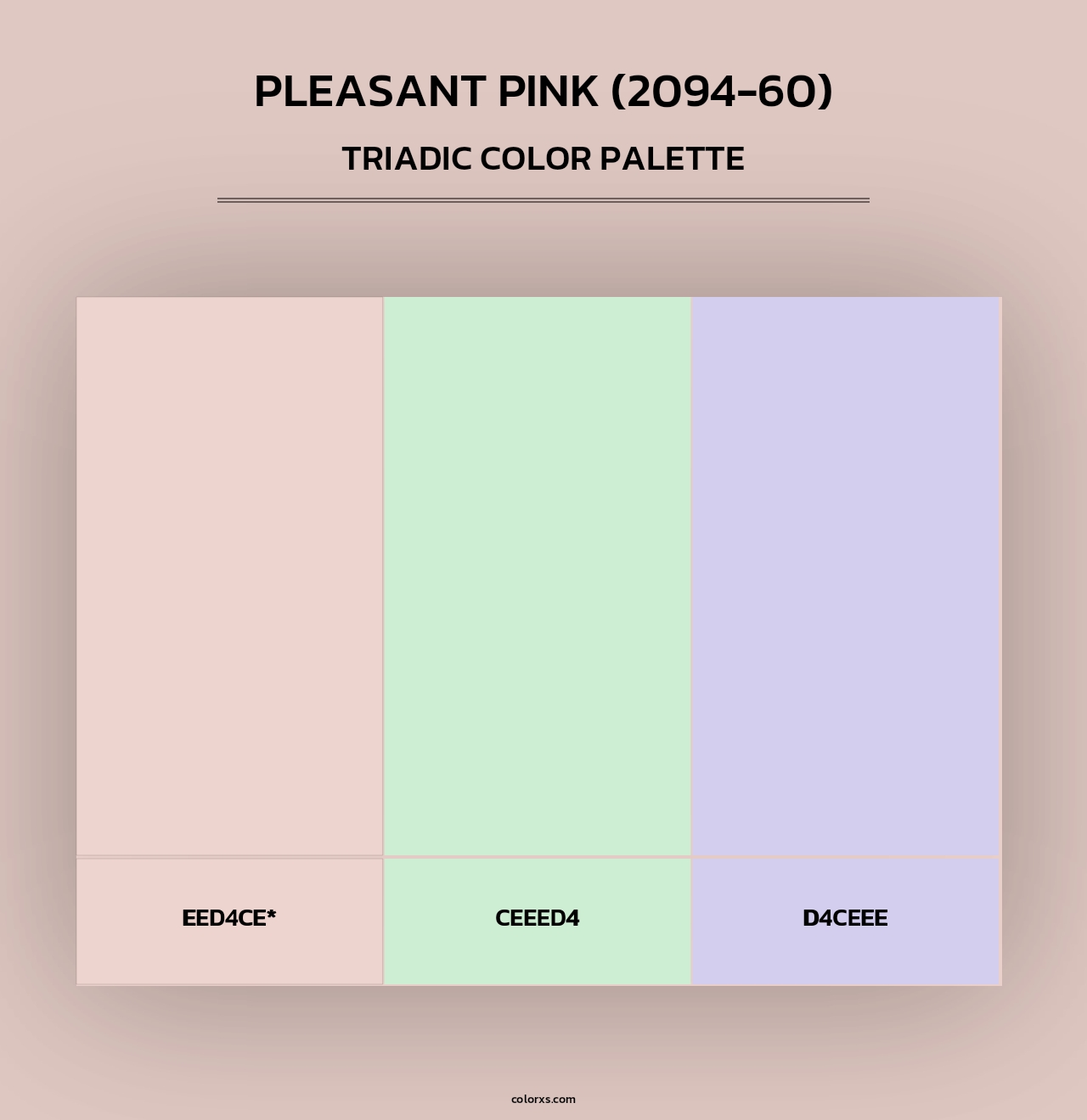 Pleasant Pink (2094-60) - Triadic Color Palette