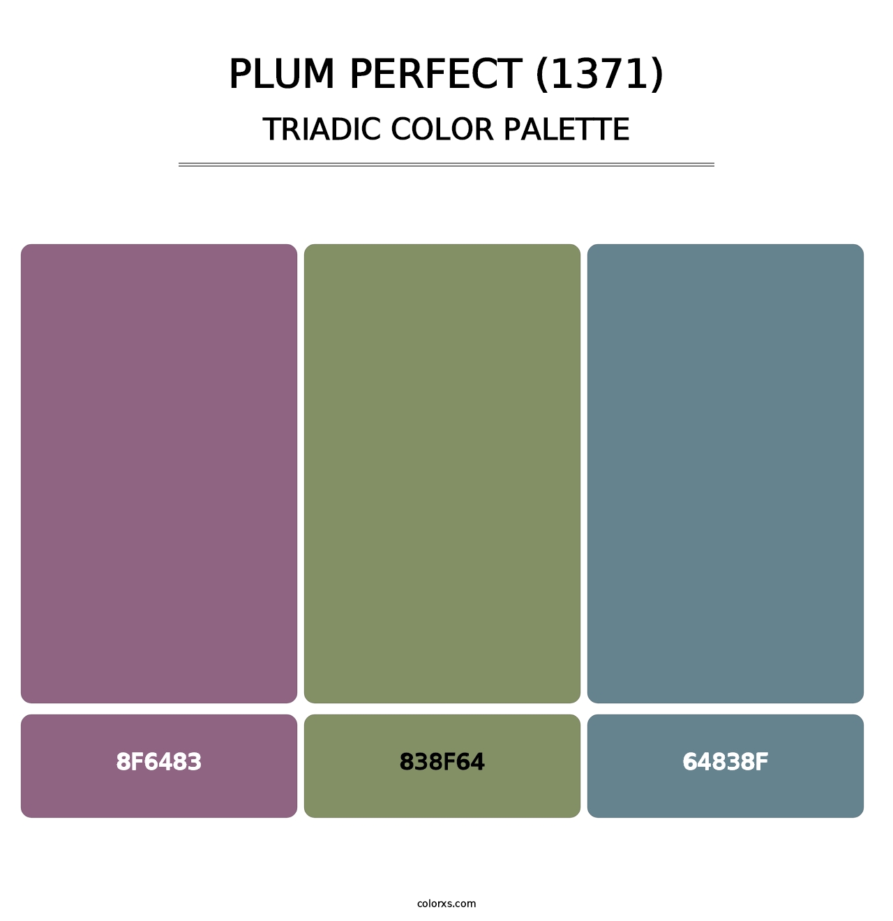 Plum Perfect (1371) - Triadic Color Palette