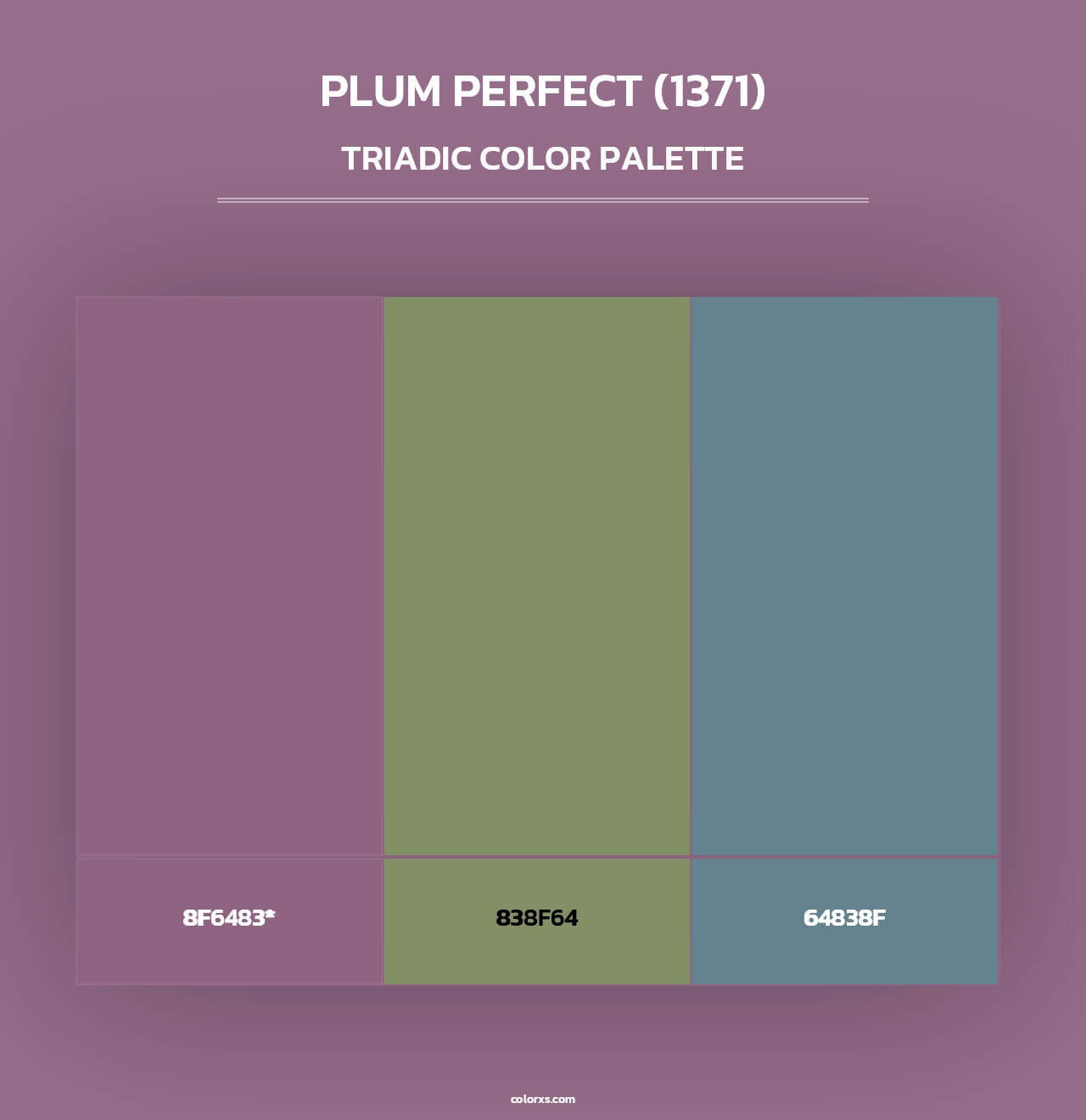 Plum Perfect (1371) - Triadic Color Palette