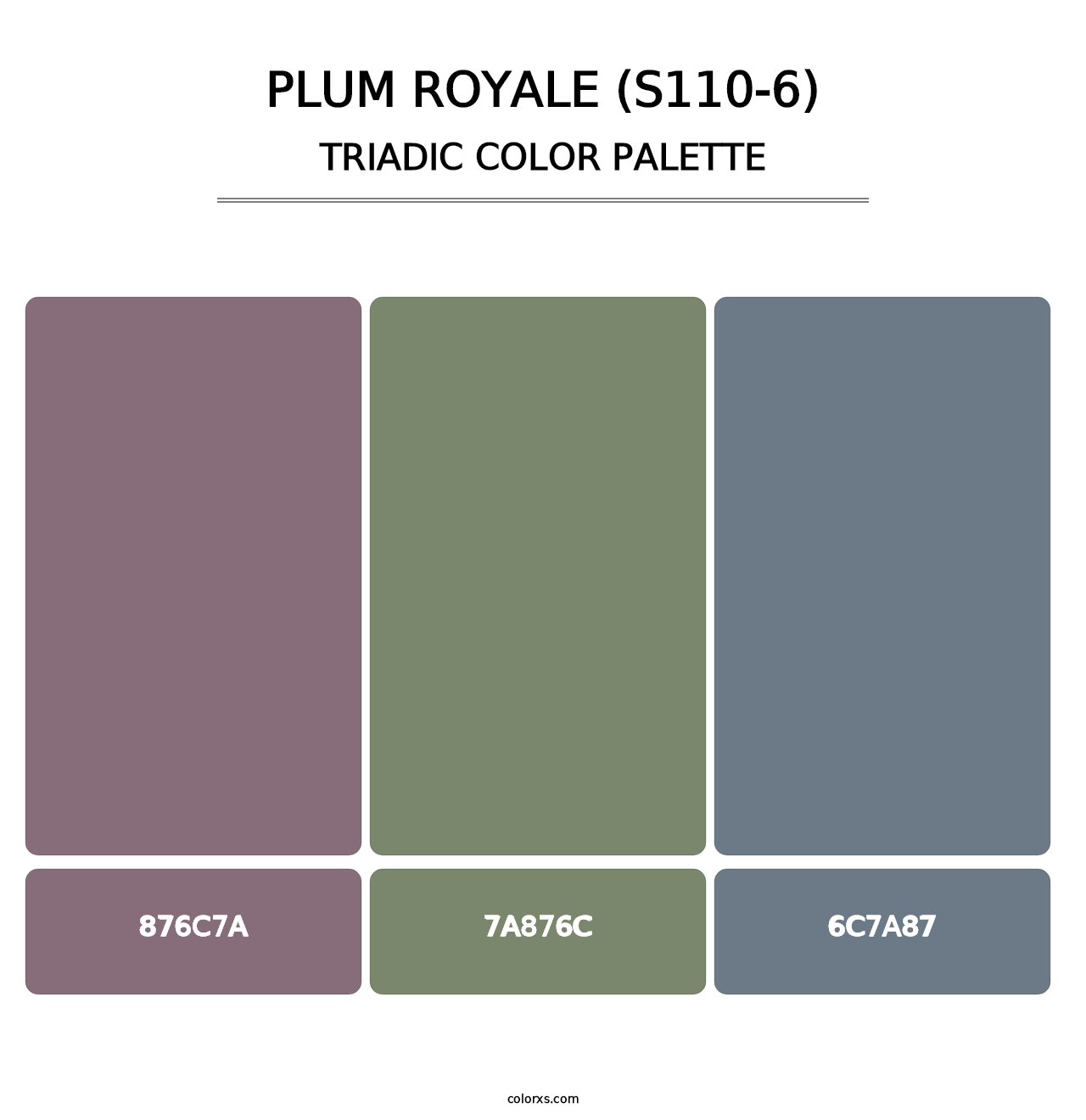Plum Royale (S110-6) - Triadic Color Palette