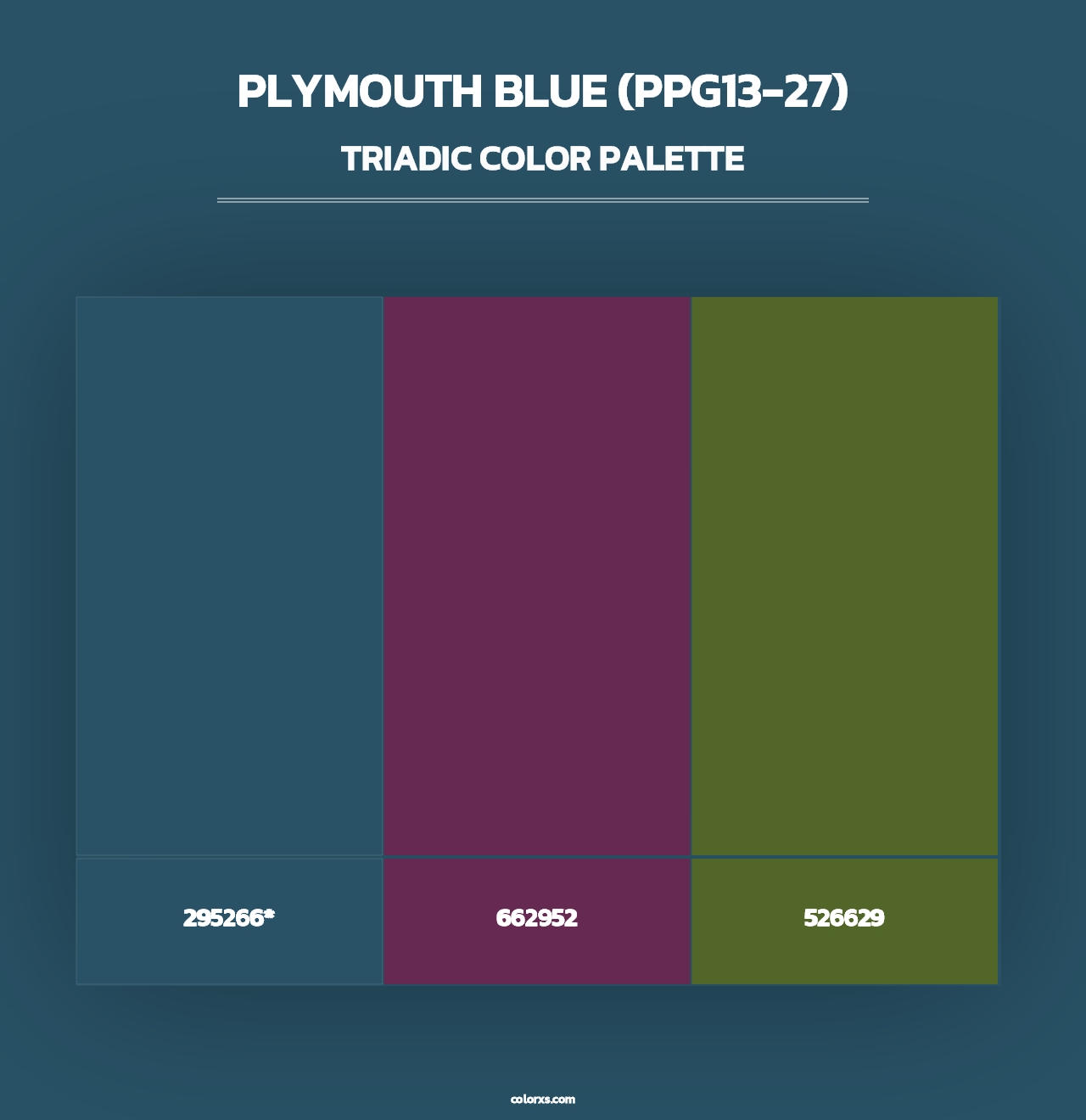 Plymouth Blue (PPG13-27) - Triadic Color Palette