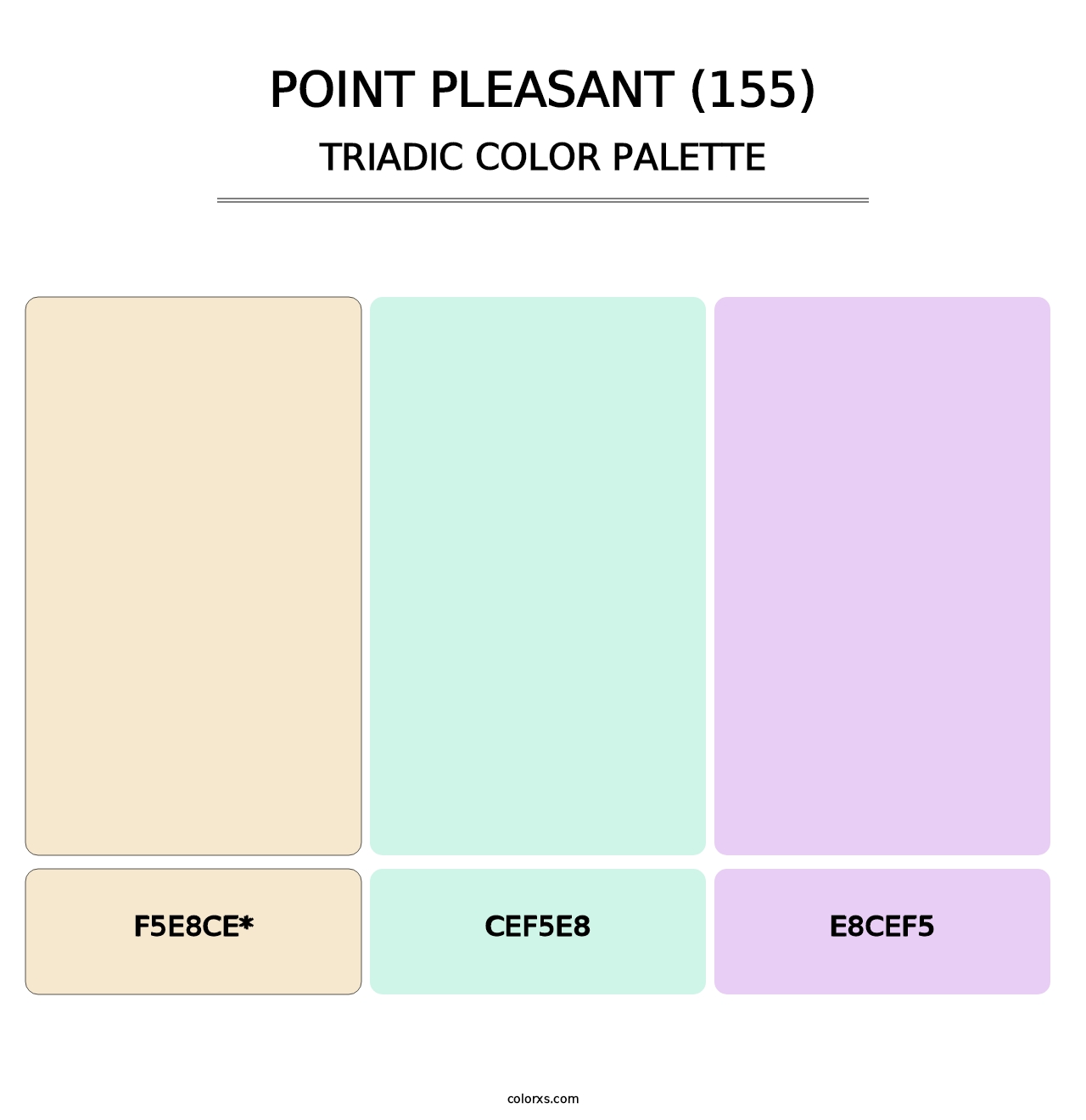 Point Pleasant (155) - Triadic Color Palette