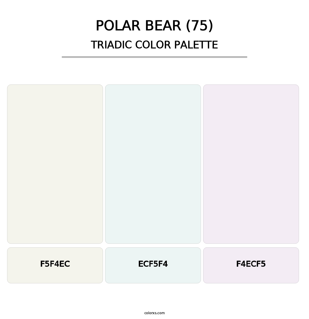 Polar Bear (75) - Triadic Color Palette