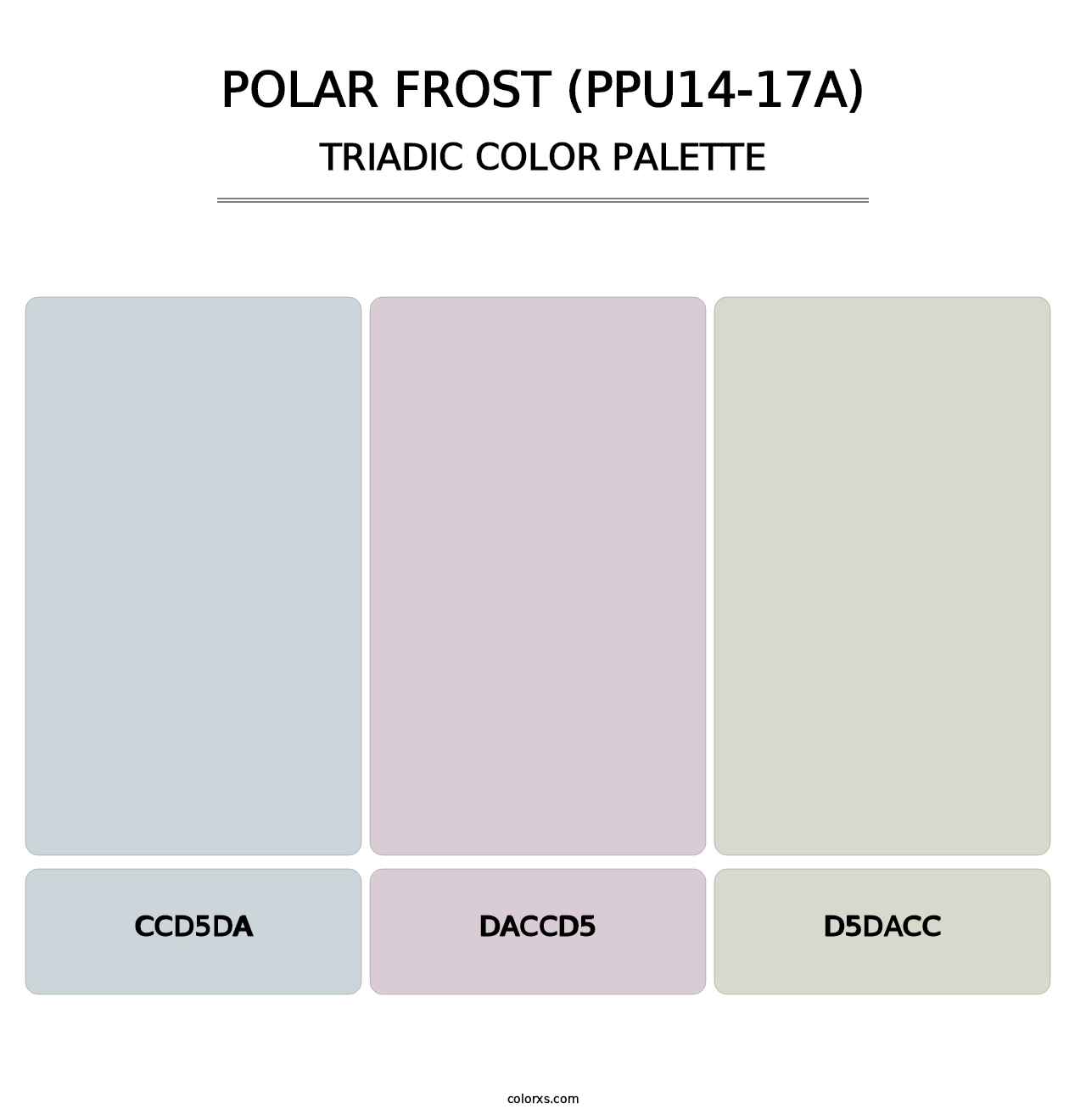 Polar Frost (PPU14-17A) - Triadic Color Palette