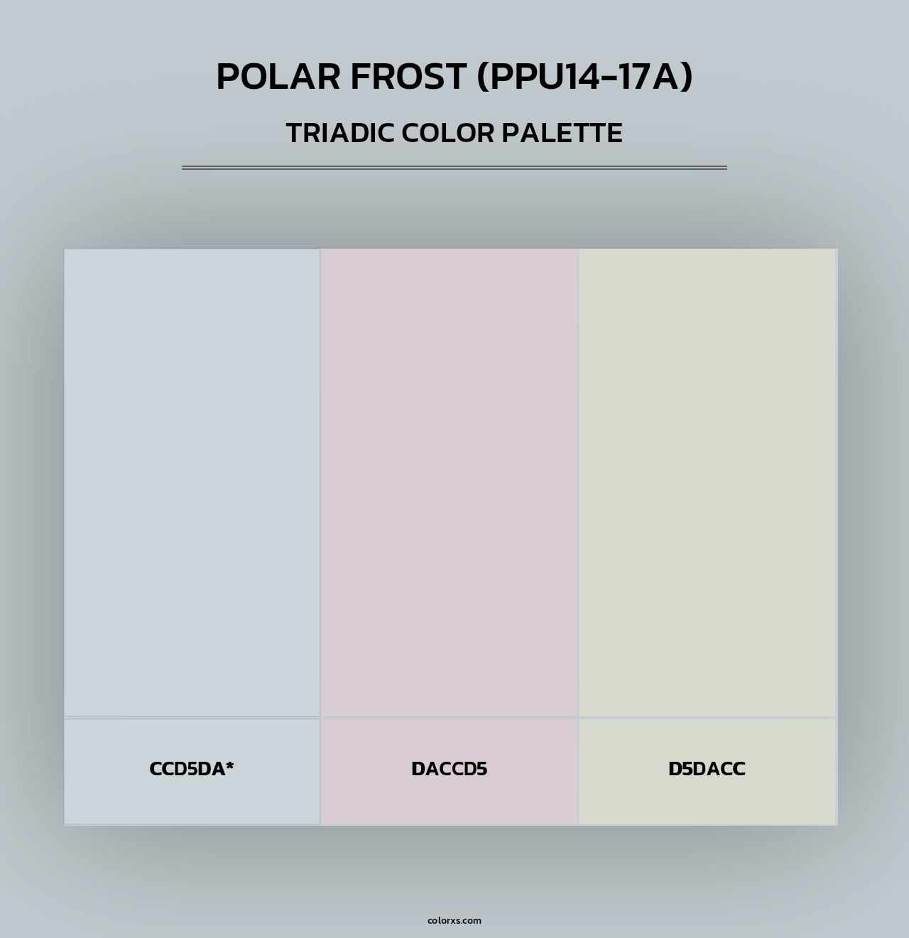 Polar Frost (PPU14-17A) - Triadic Color Palette
