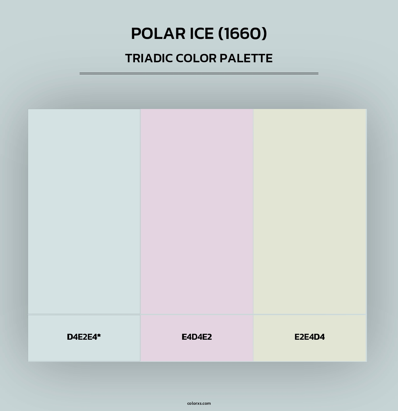 Polar Ice (1660) - Triadic Color Palette