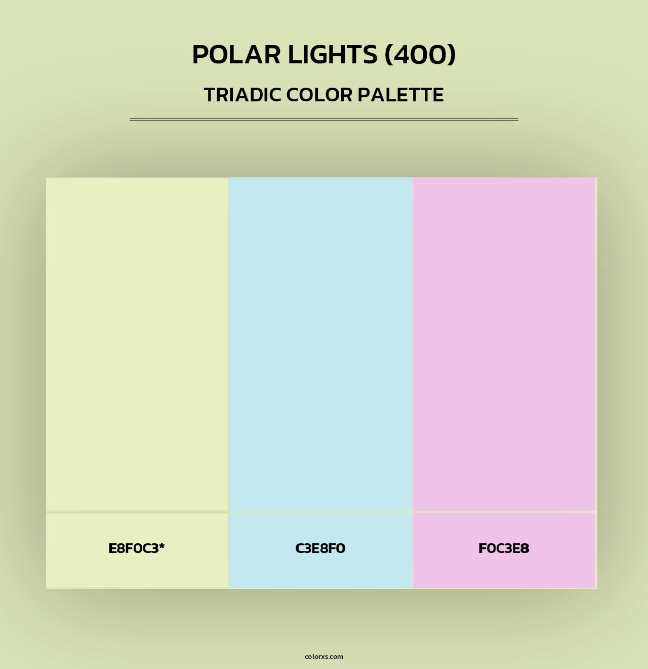 Polar Lights (400) - Triadic Color Palette