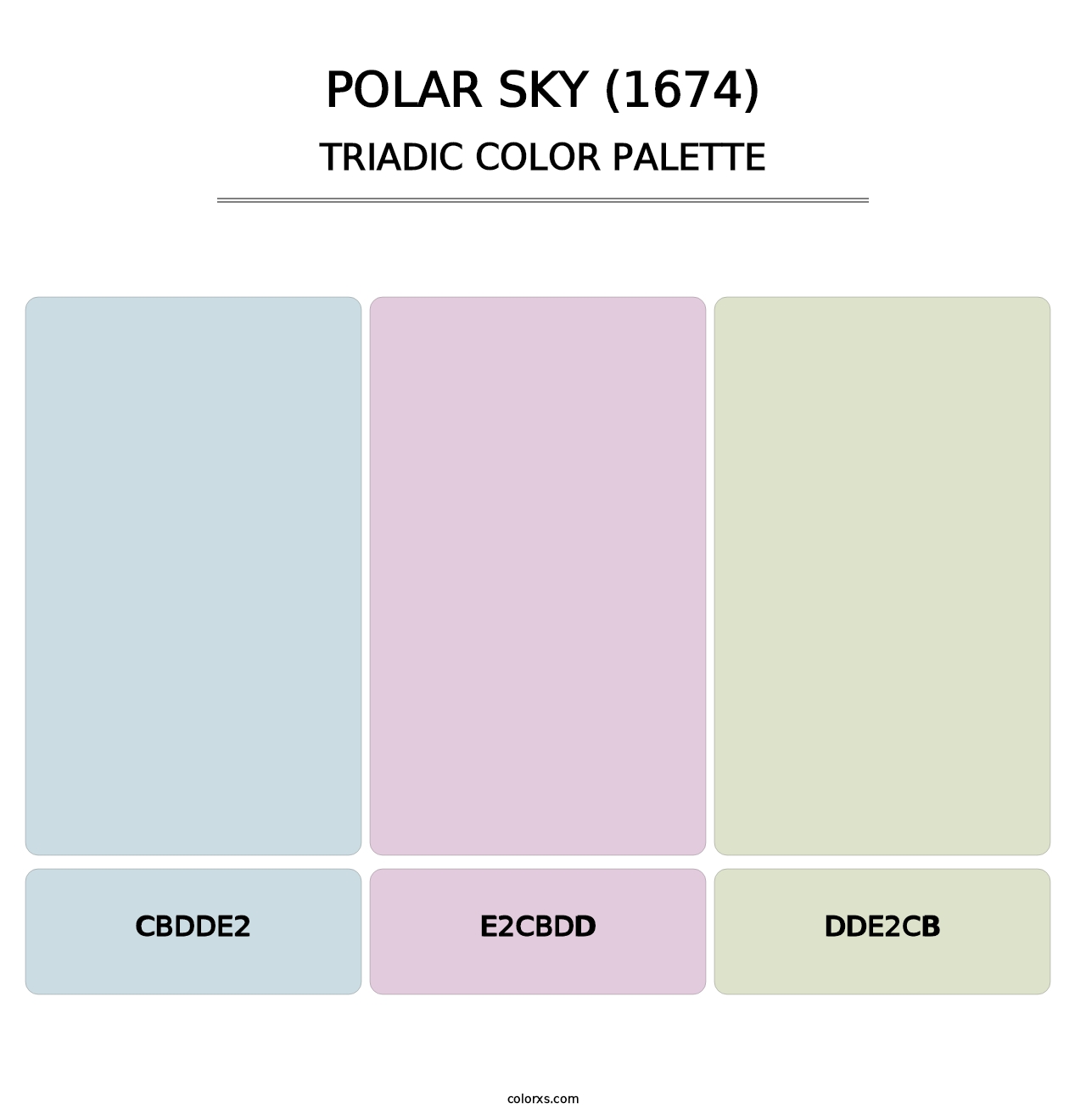 Polar Sky (1674) - Triadic Color Palette