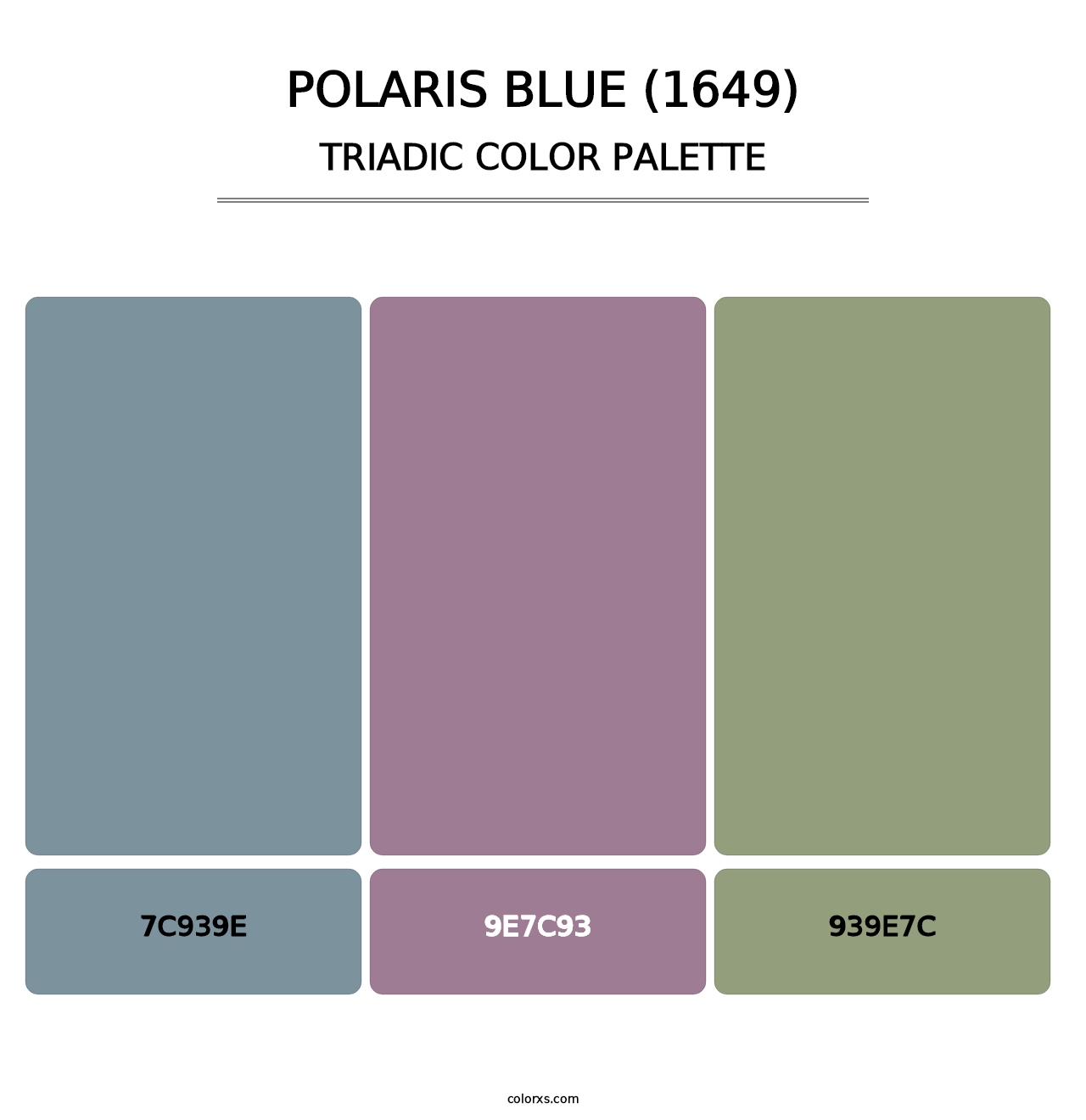Polaris Blue (1649) - Triadic Color Palette