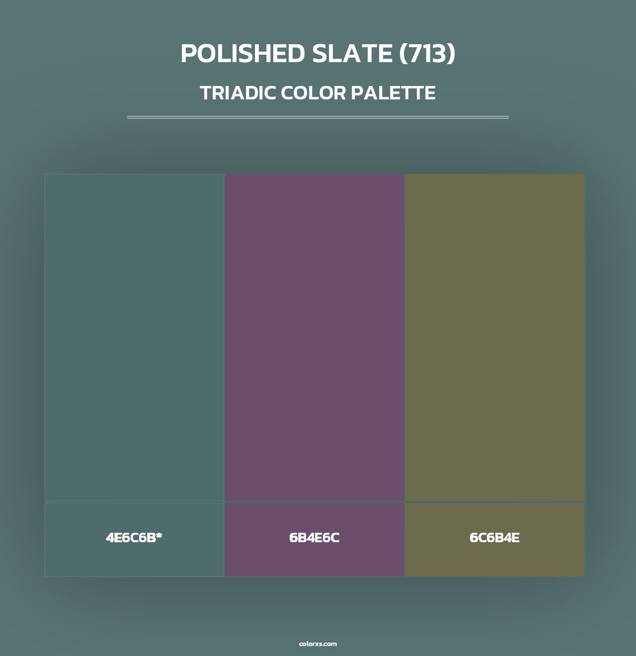 Polished Slate (713) - Triadic Color Palette