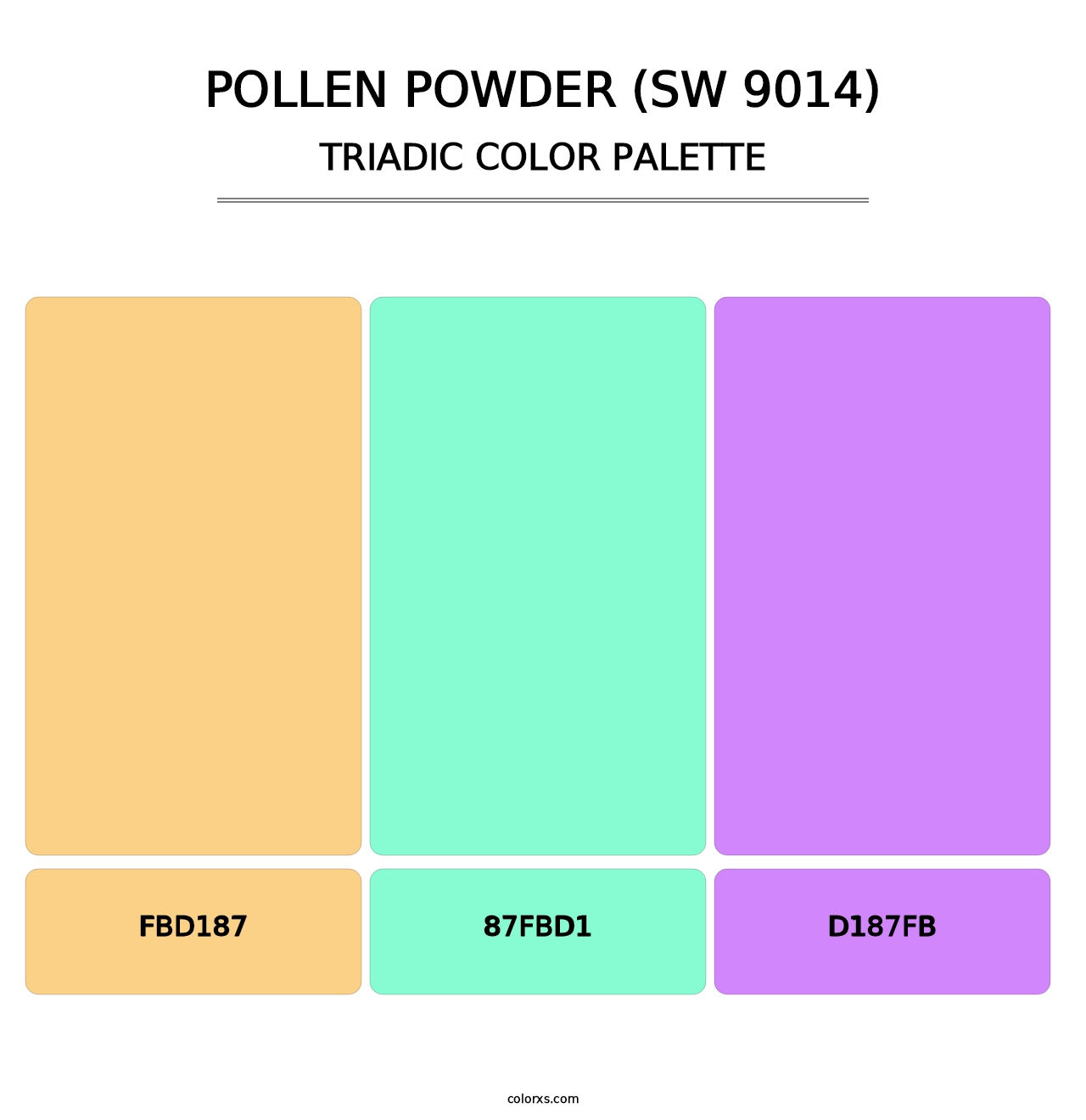 Pollen Powder (SW 9014) - Triadic Color Palette