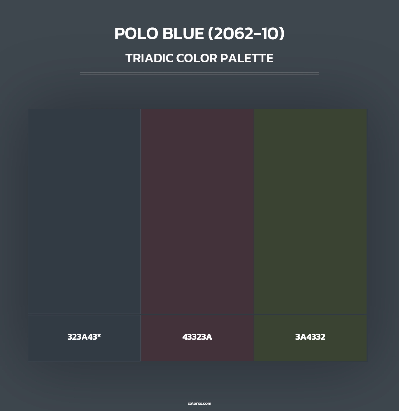 Polo Blue (2062-10) - Triadic Color Palette