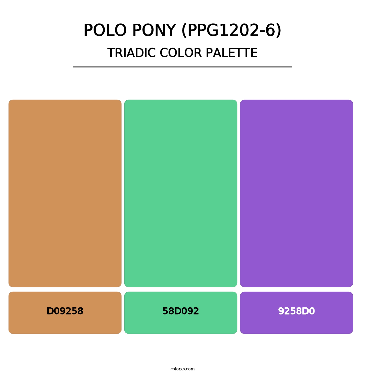 Polo Pony (PPG1202-6) - Triadic Color Palette