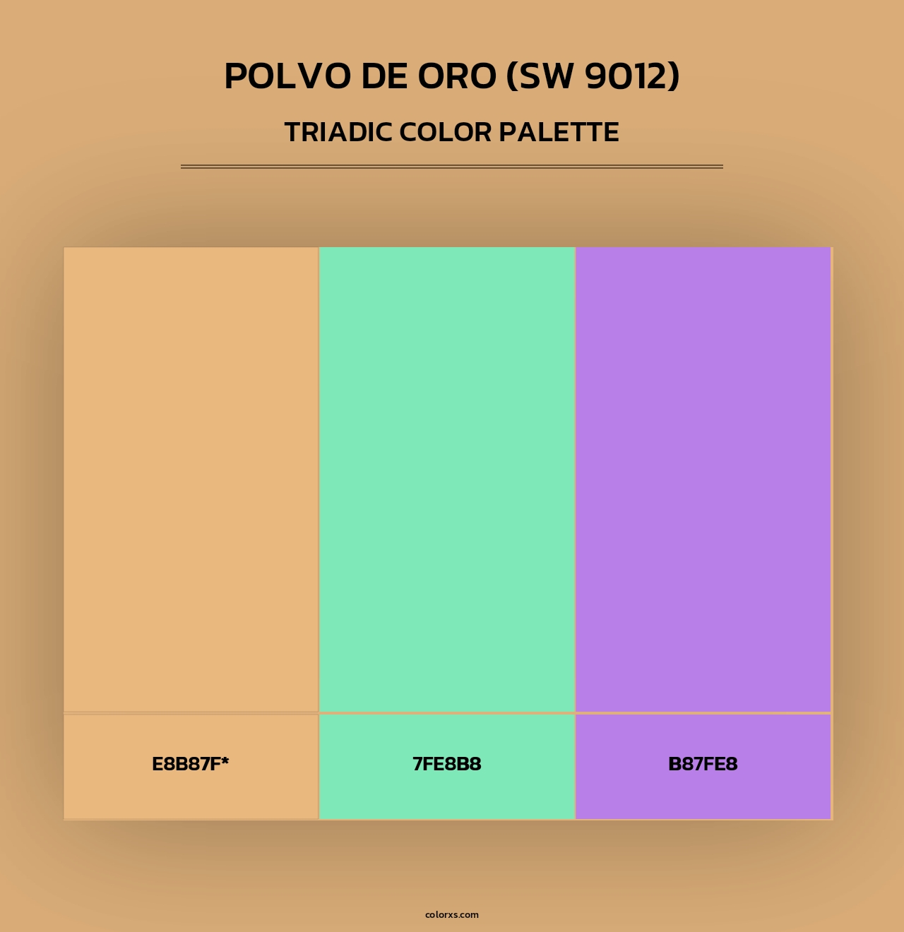 Polvo de Oro (SW 9012) - Triadic Color Palette
