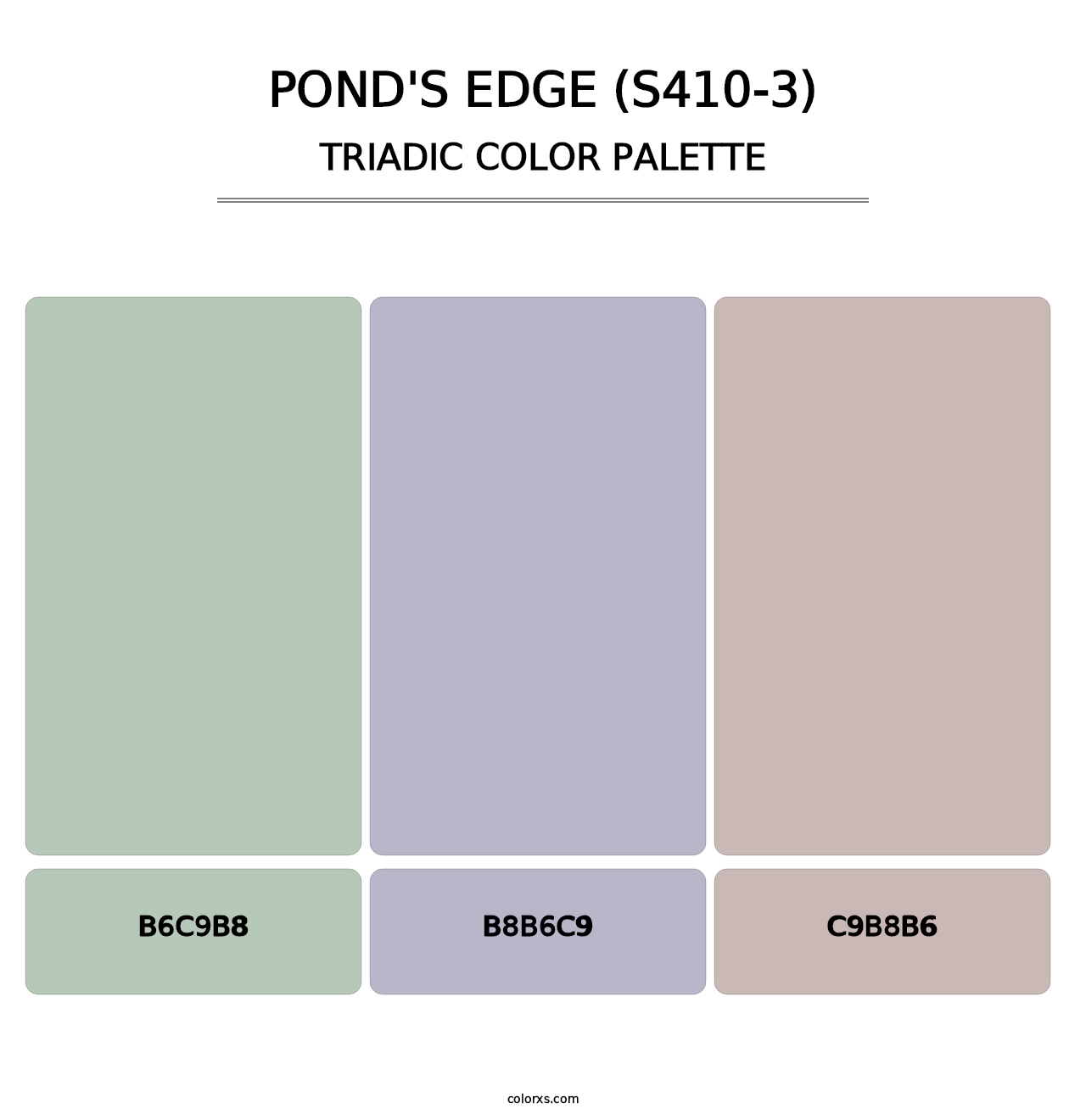 Pond'S Edge (S410-3) - Triadic Color Palette