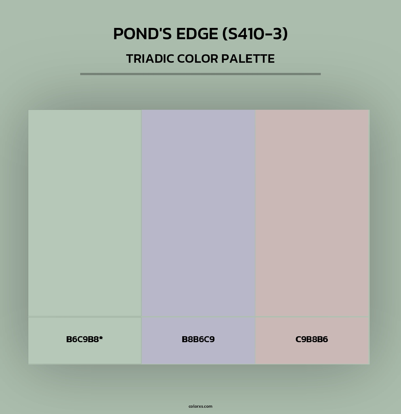 Pond'S Edge (S410-3) - Triadic Color Palette