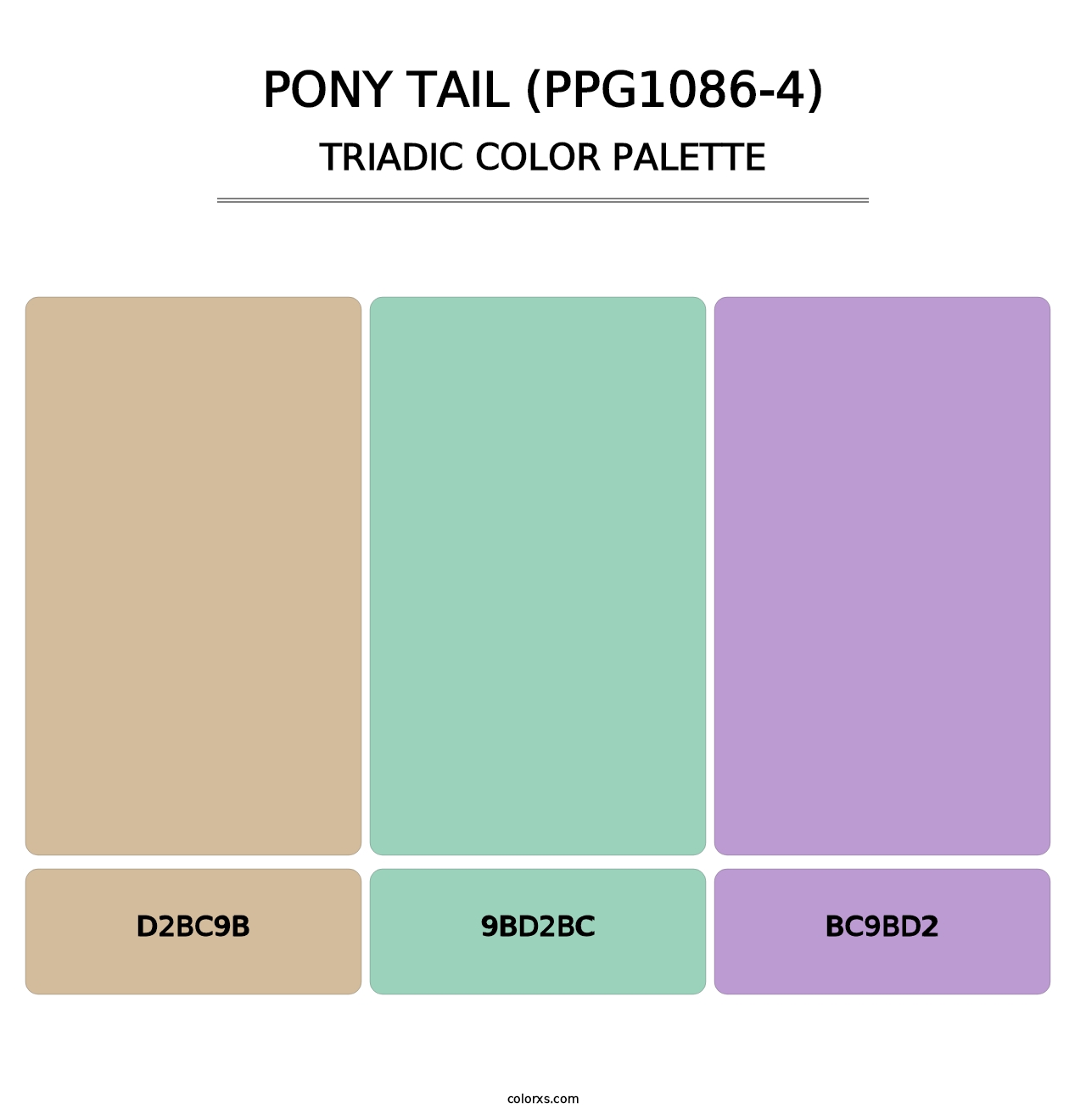 Pony Tail (PPG1086-4) - Triadic Color Palette