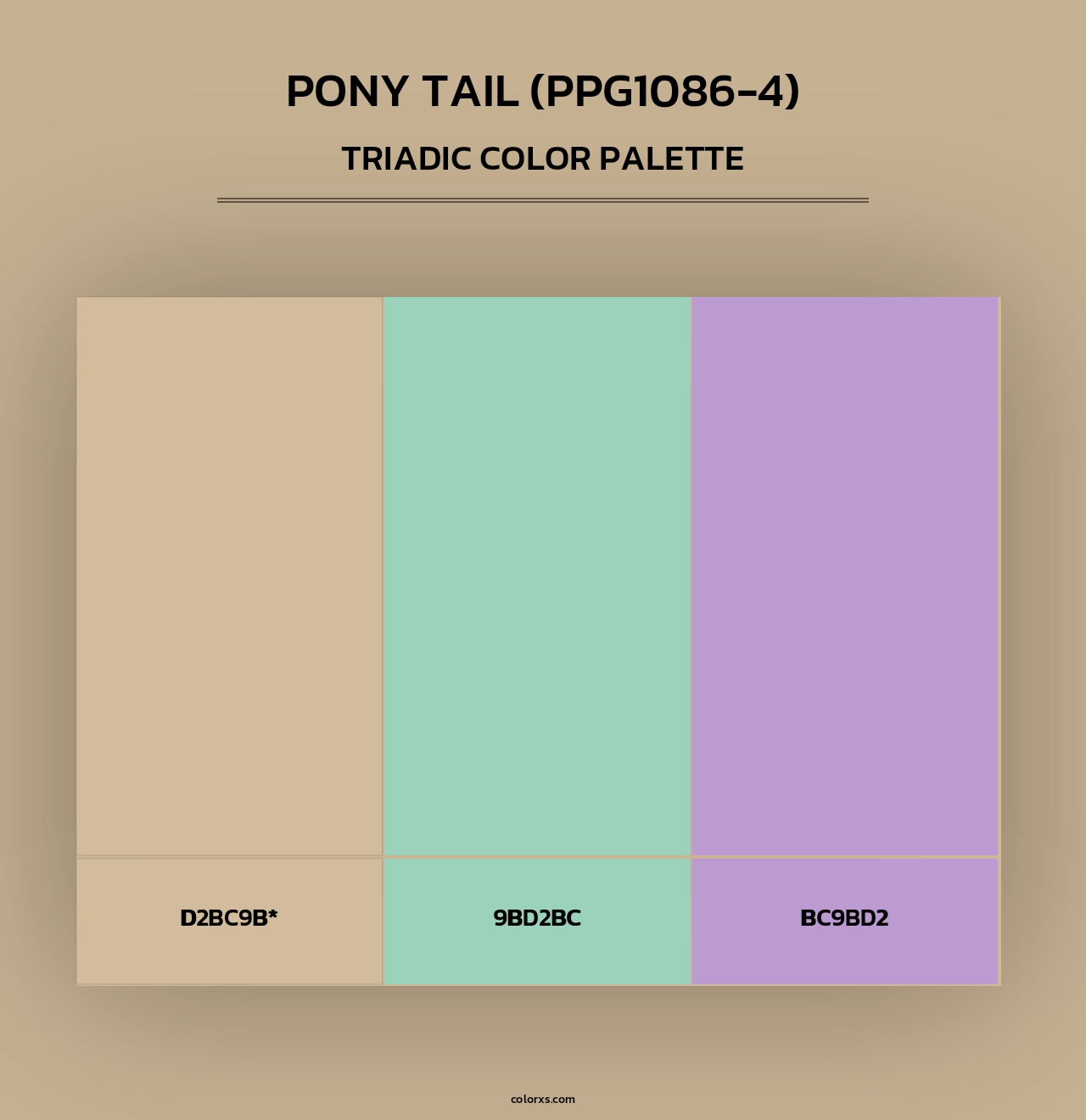Pony Tail (PPG1086-4) - Triadic Color Palette