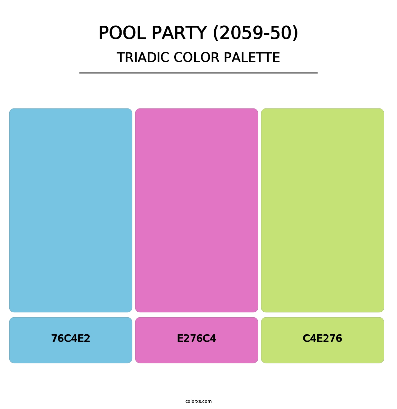Pool Party (2059-50) - Triadic Color Palette