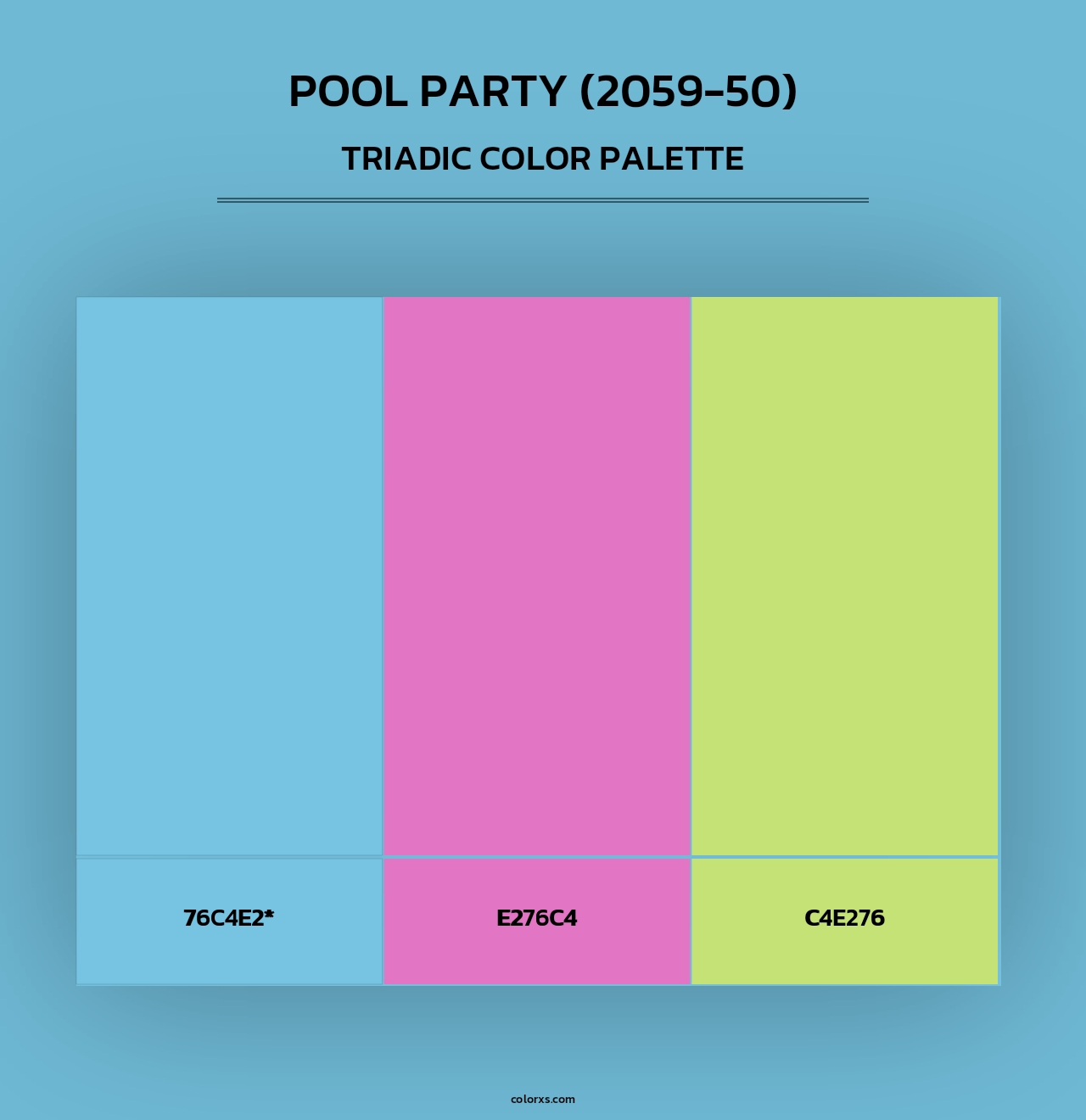 Pool Party (2059-50) - Triadic Color Palette