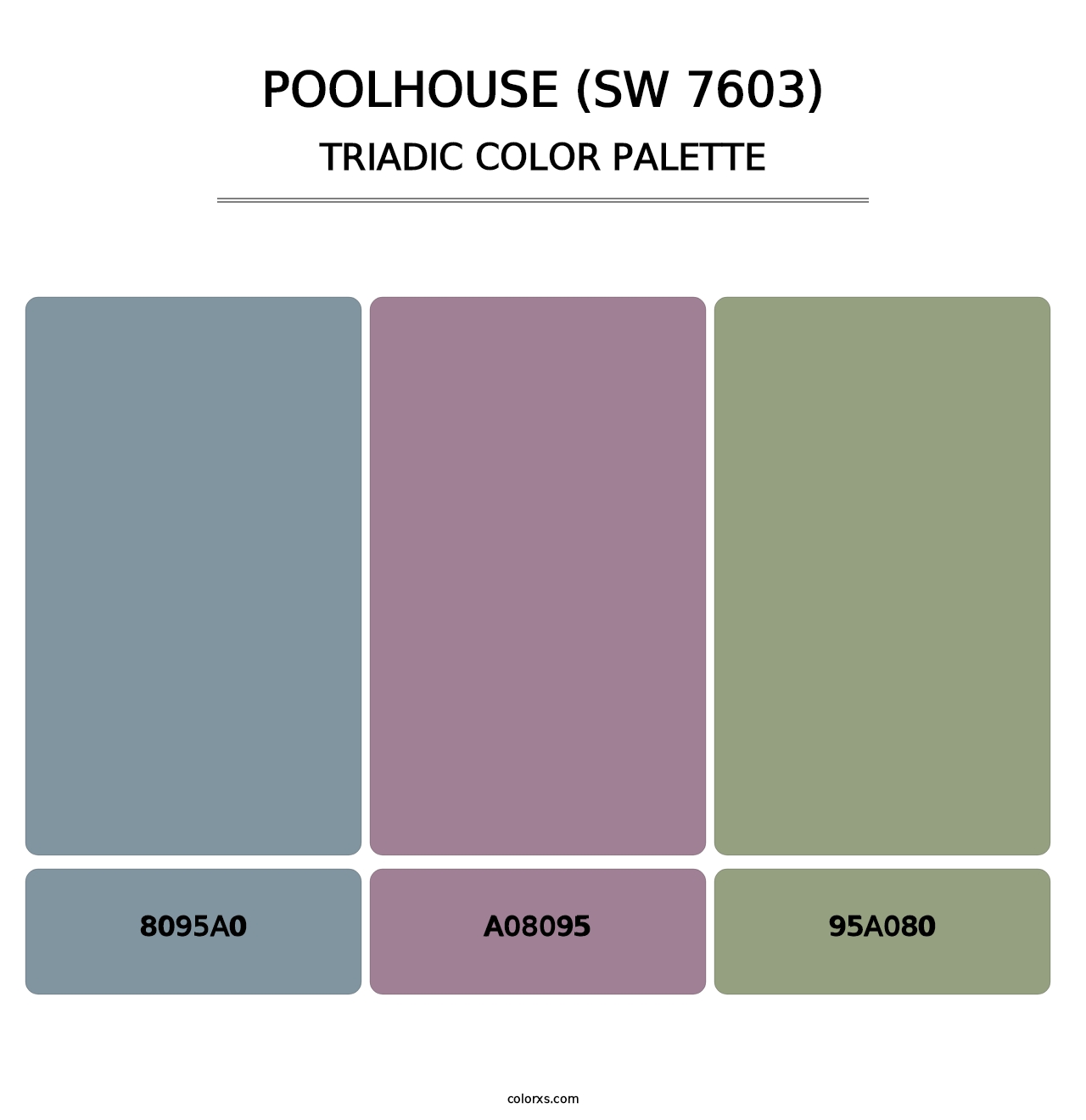 Poolhouse (SW 7603) - Triadic Color Palette