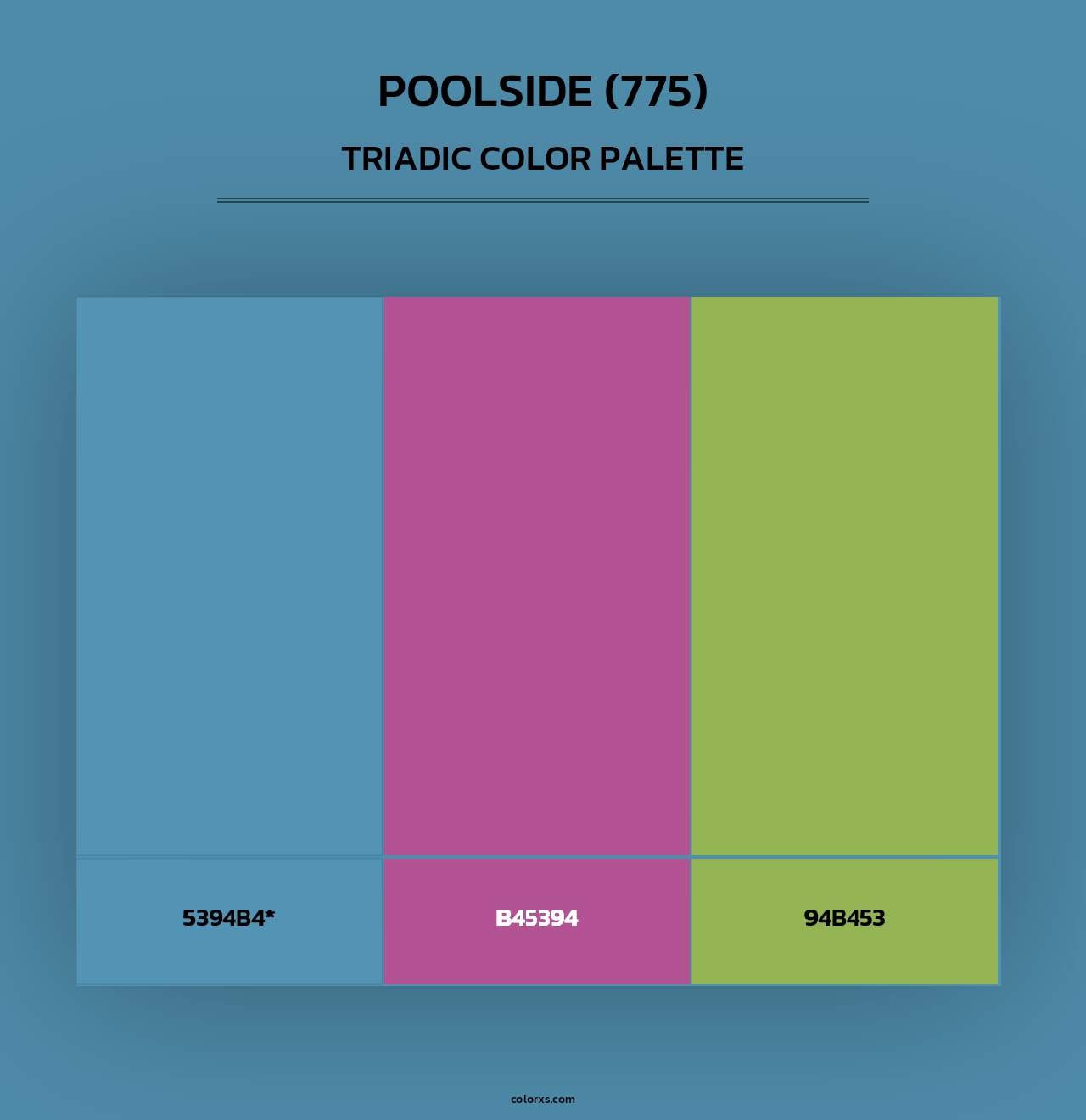 Poolside (775) - Triadic Color Palette