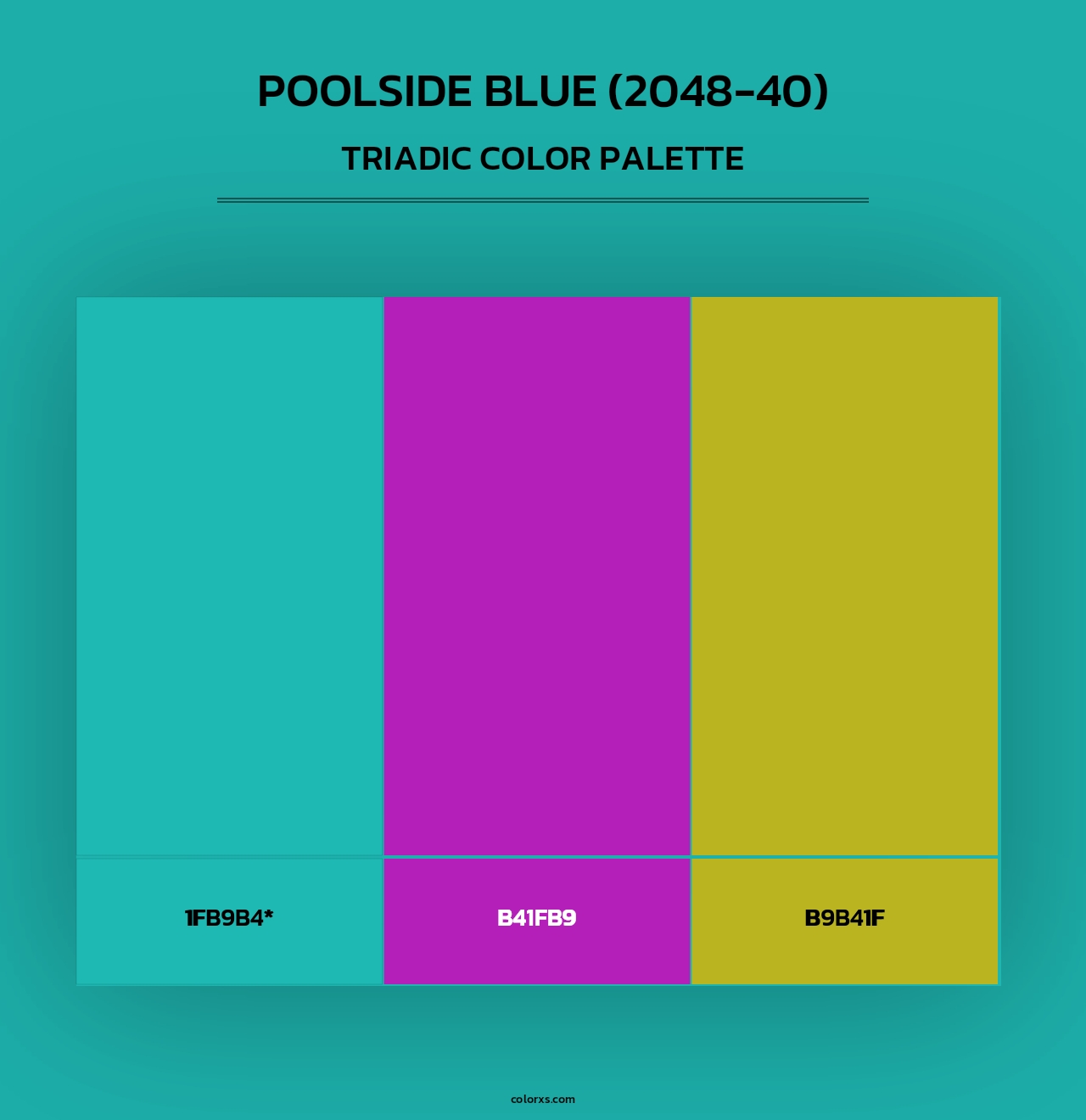 Poolside Blue (2048-40) - Triadic Color Palette
