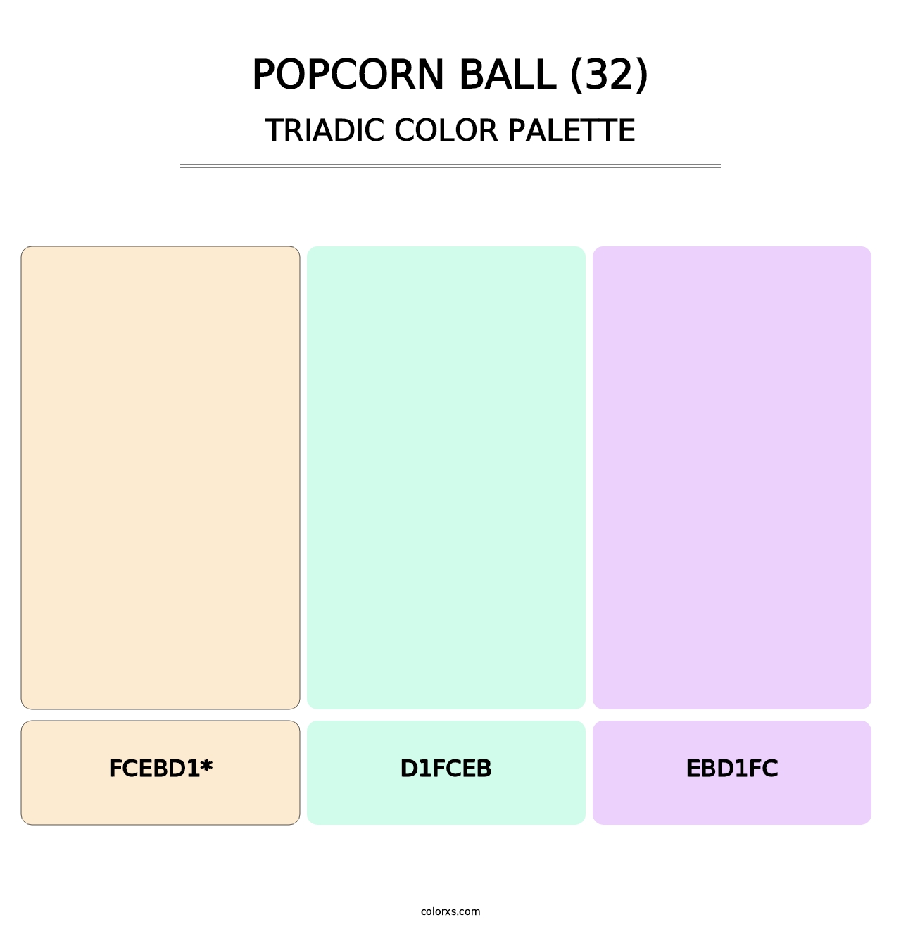 Popcorn Ball (32) - Triadic Color Palette