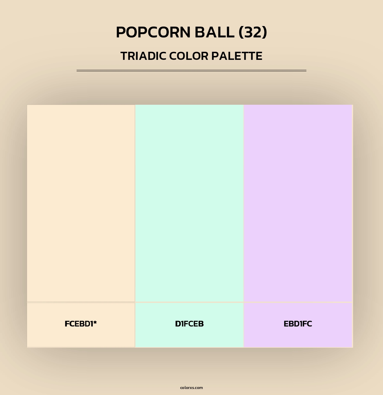 Popcorn Ball (32) - Triadic Color Palette