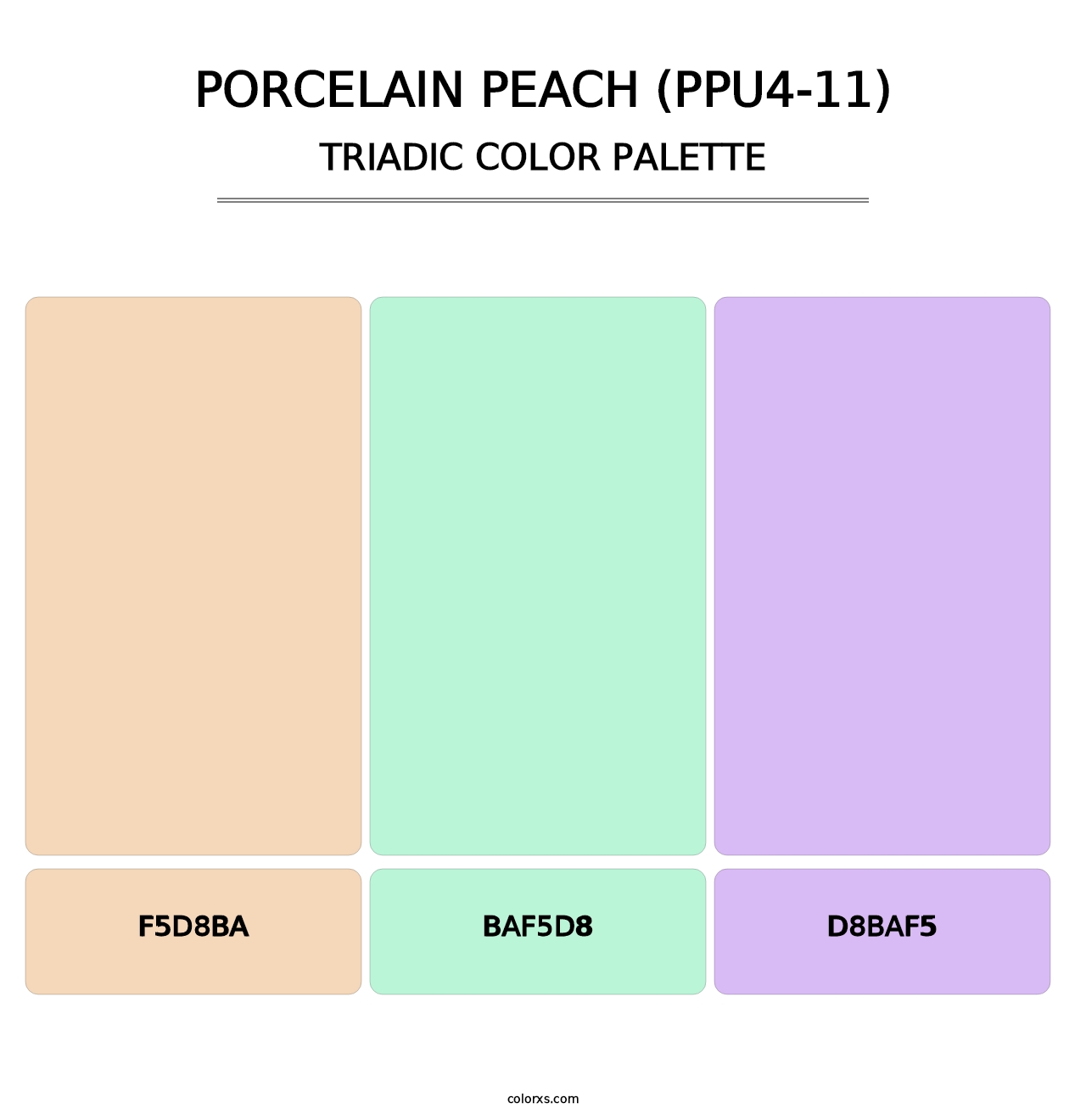 Porcelain Peach (PPU4-11) - Triadic Color Palette