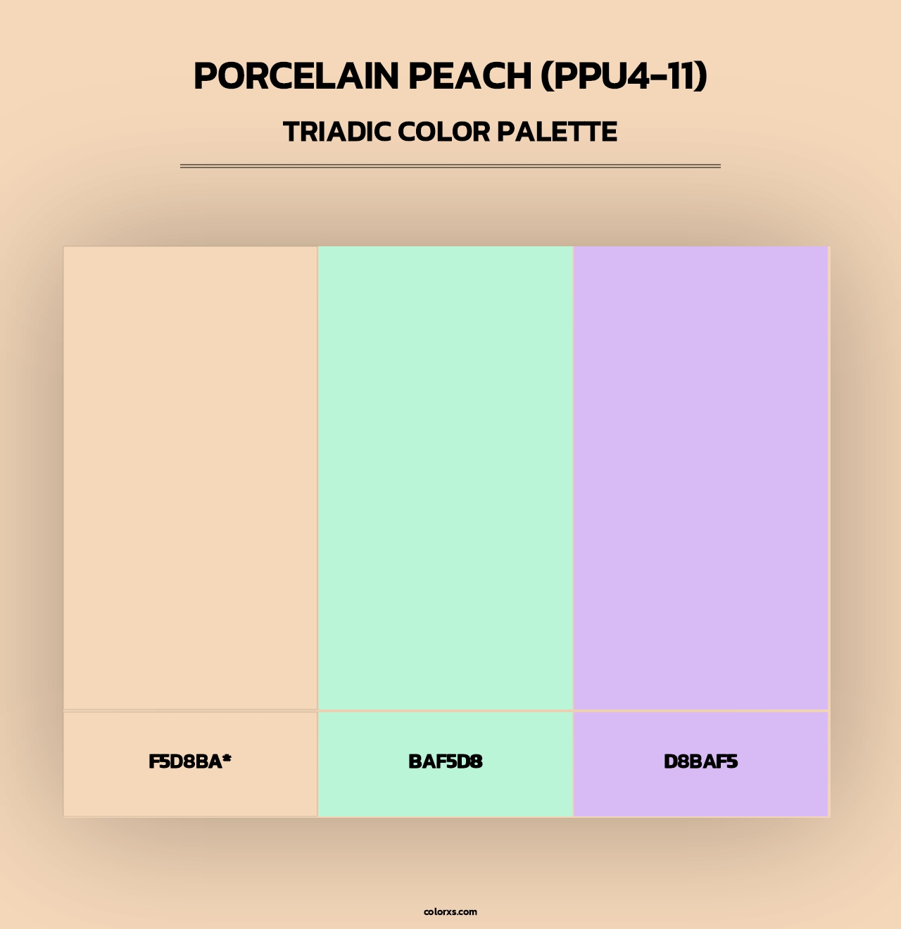 Porcelain Peach (PPU4-11) - Triadic Color Palette