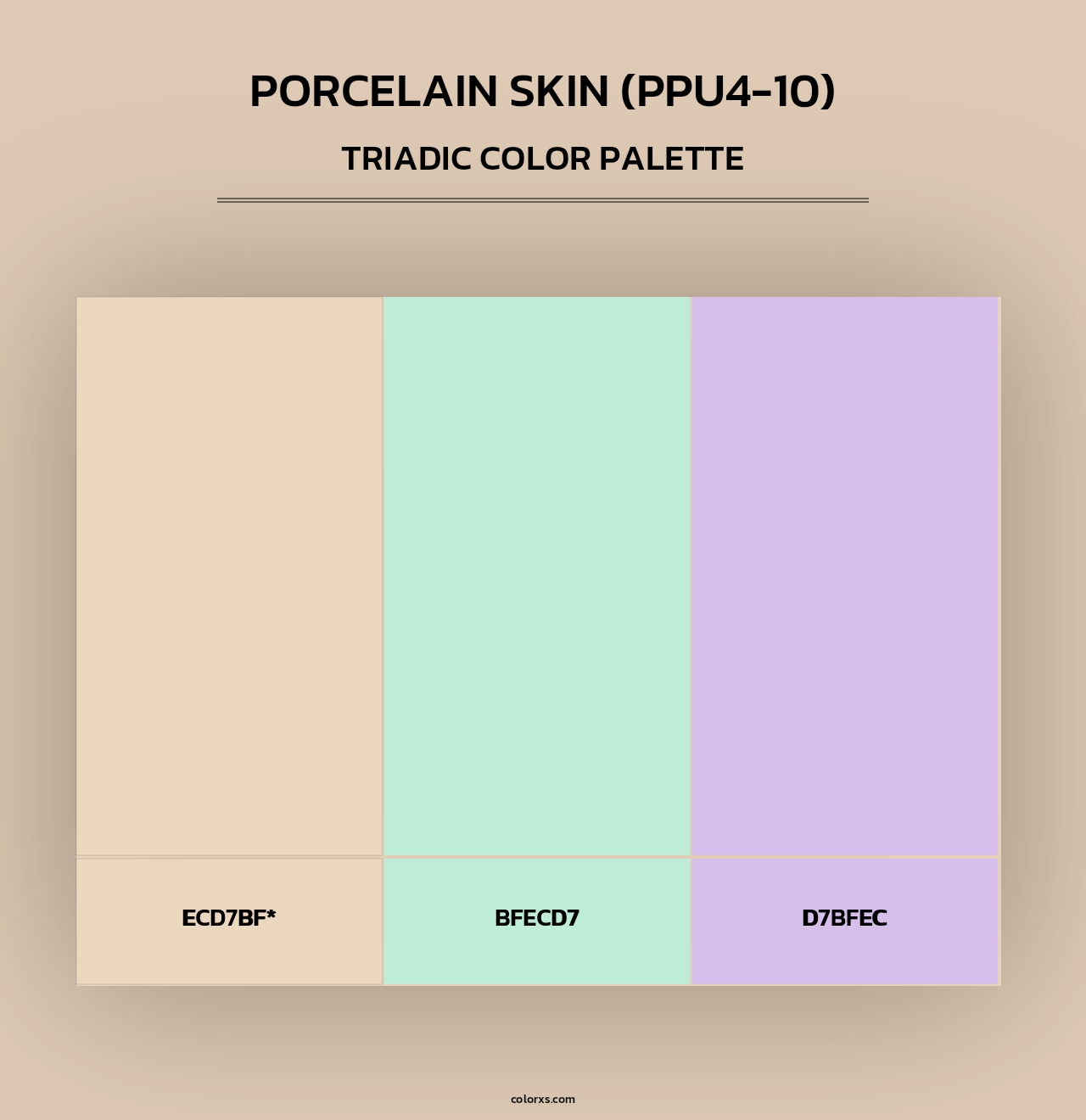 Porcelain Skin (PPU4-10) - Triadic Color Palette