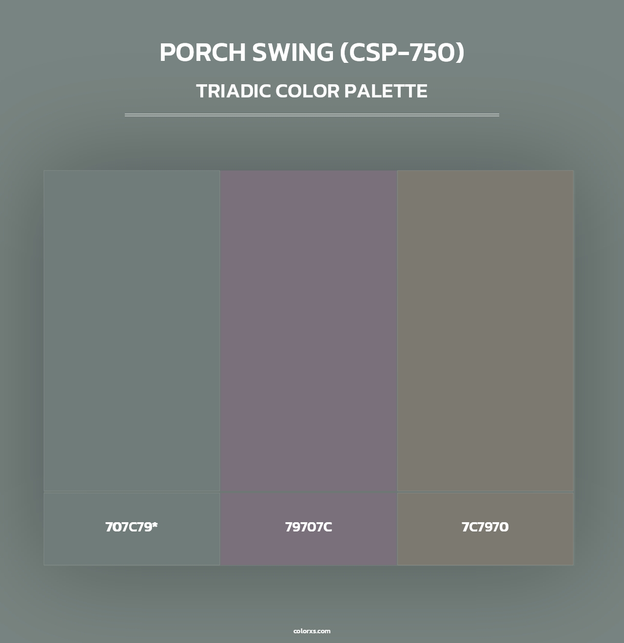 Porch Swing (CSP-750) - Triadic Color Palette