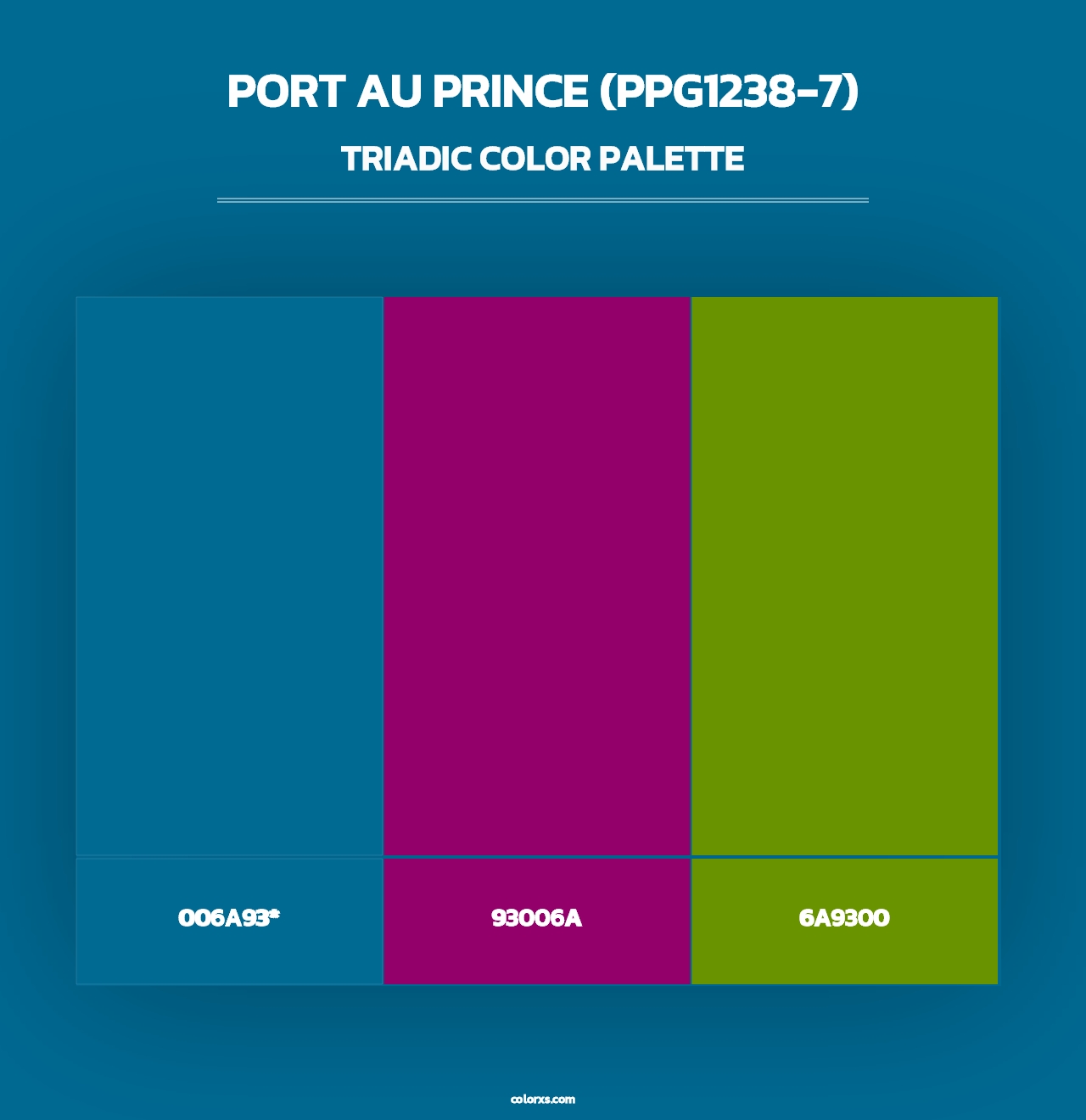 Port Au Prince (PPG1238-7) - Triadic Color Palette