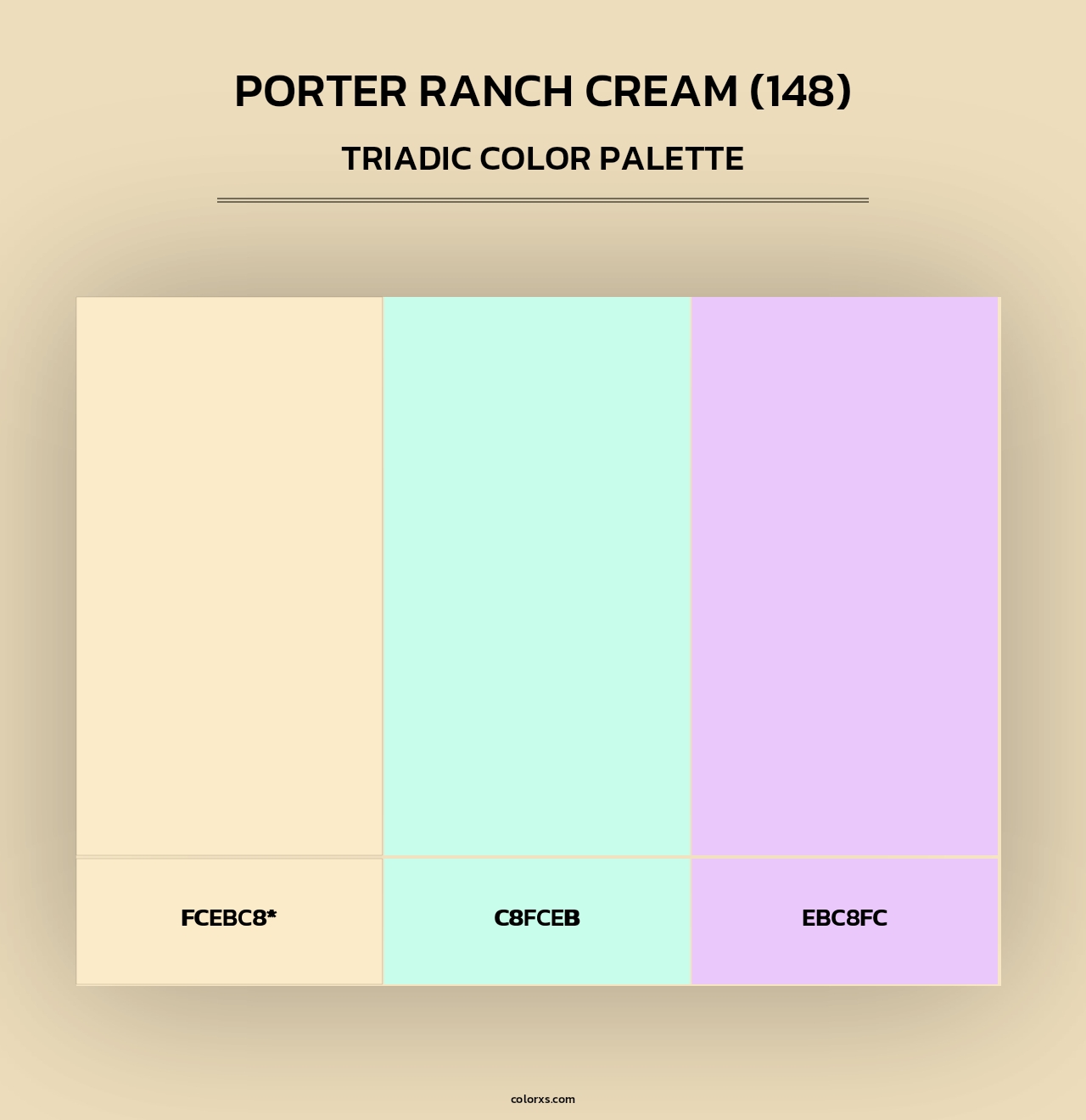 Porter Ranch Cream (148) - Triadic Color Palette