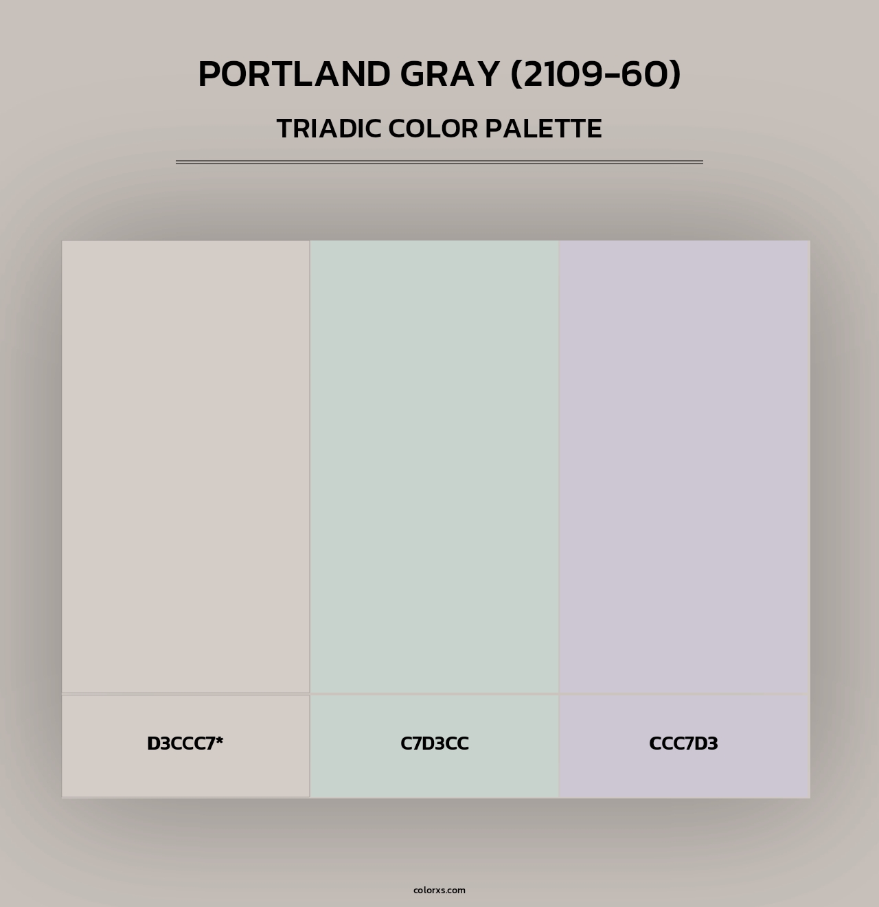 Portland Gray (2109-60) - Triadic Color Palette