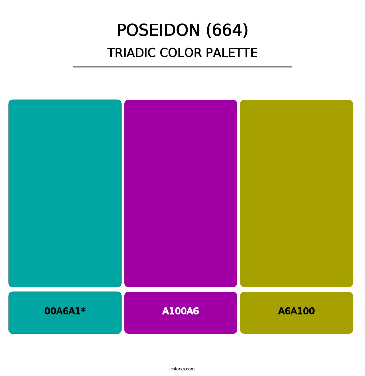 Poseidon (664) - Triadic Color Palette
