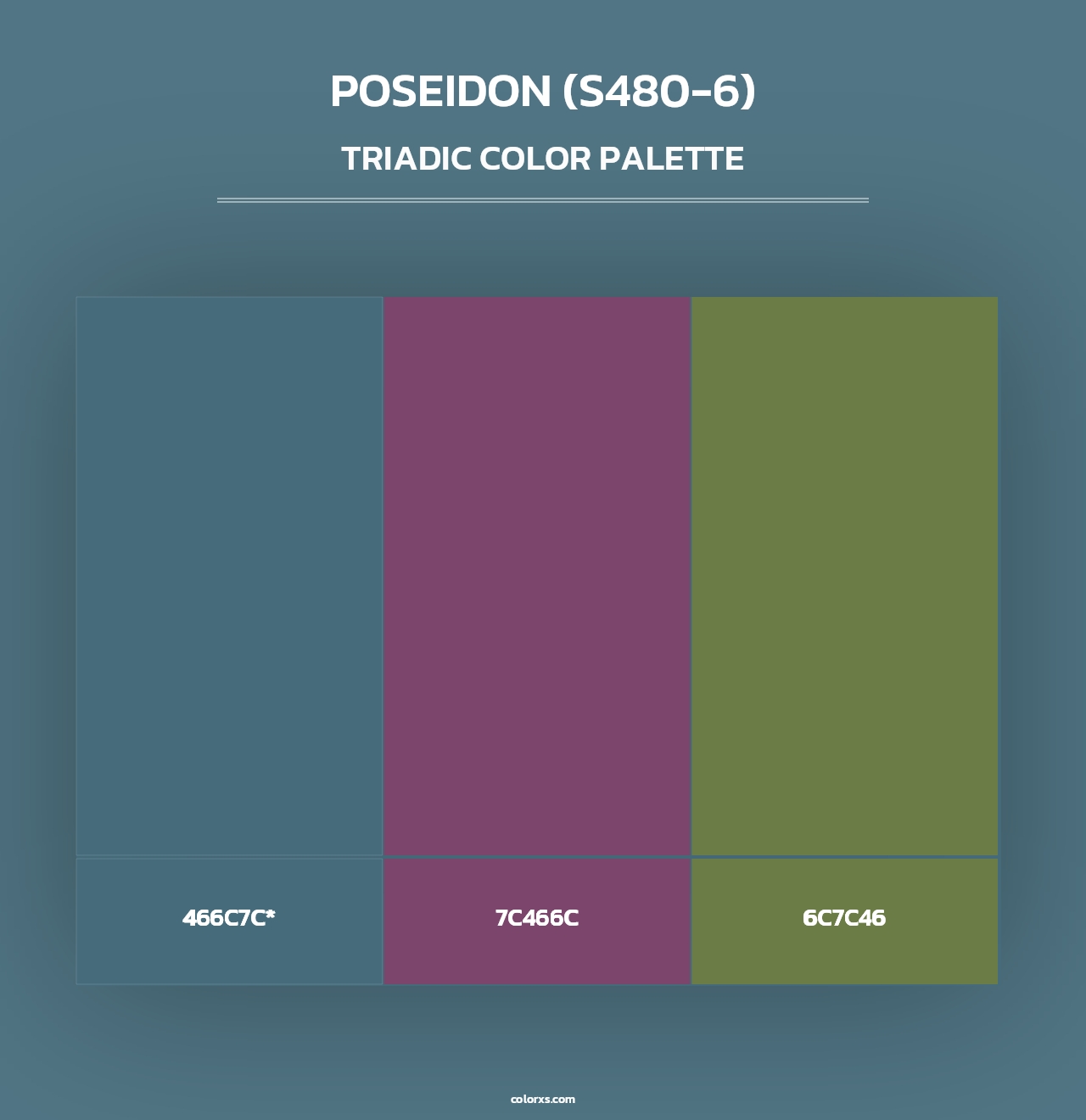 Poseidon (S480-6) - Triadic Color Palette
