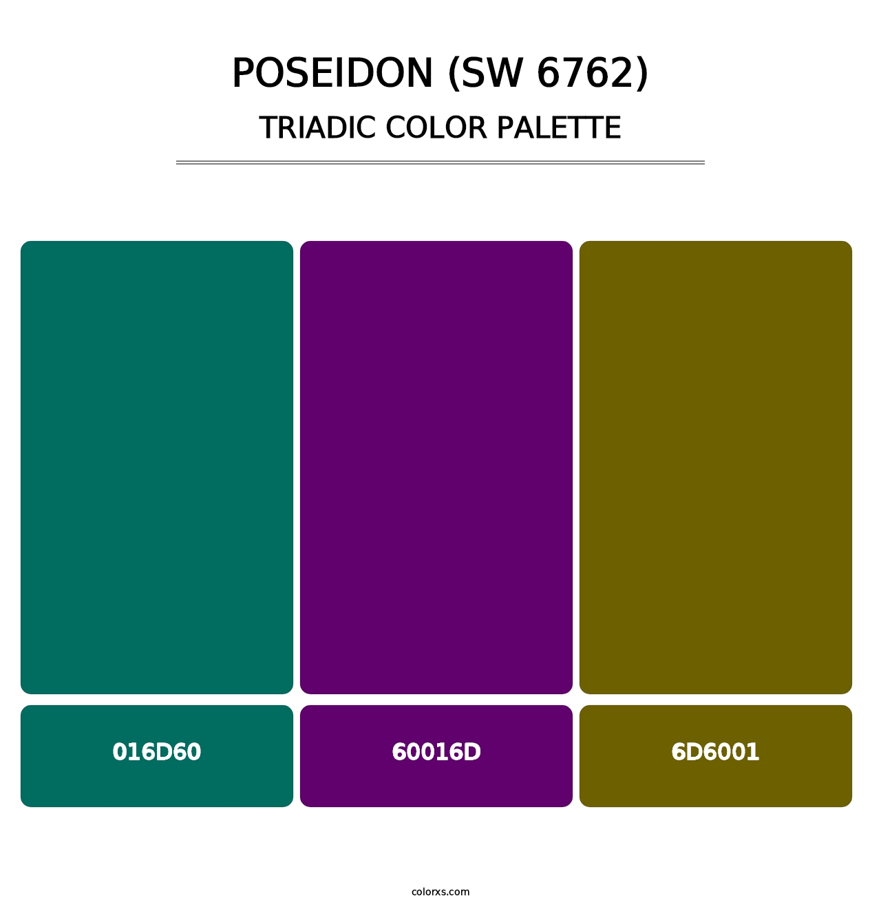 Poseidon (SW 6762) - Triadic Color Palette