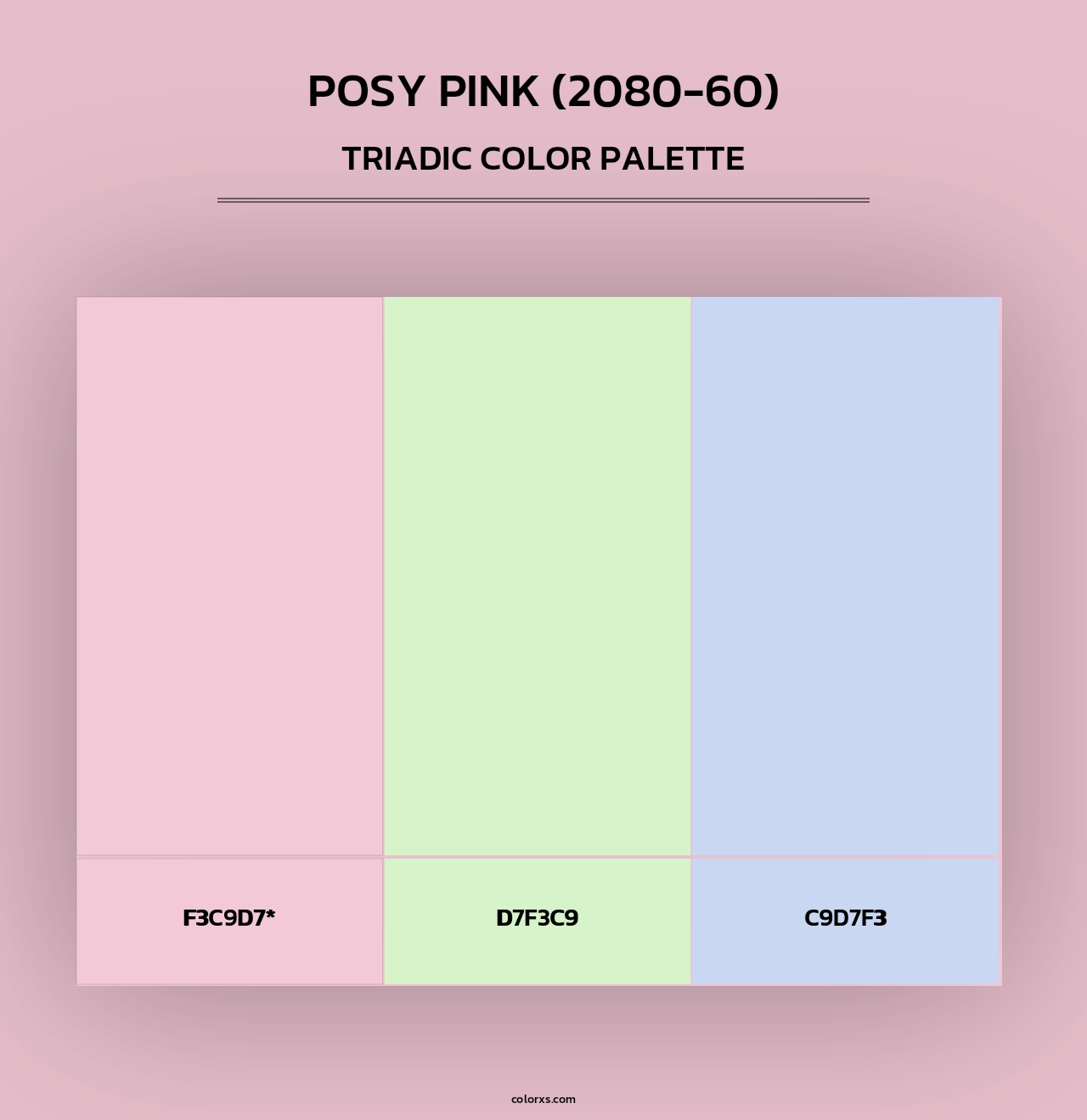 Posy Pink (2080-60) - Triadic Color Palette