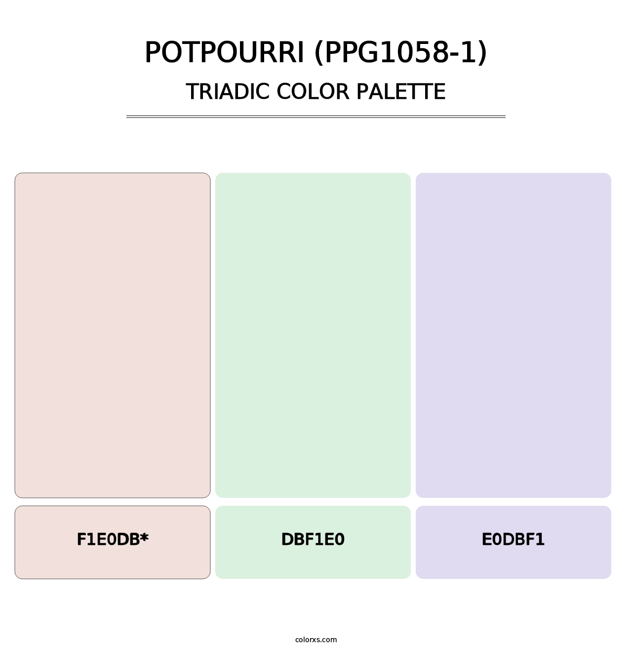 Potpourri (PPG1058-1) - Triadic Color Palette