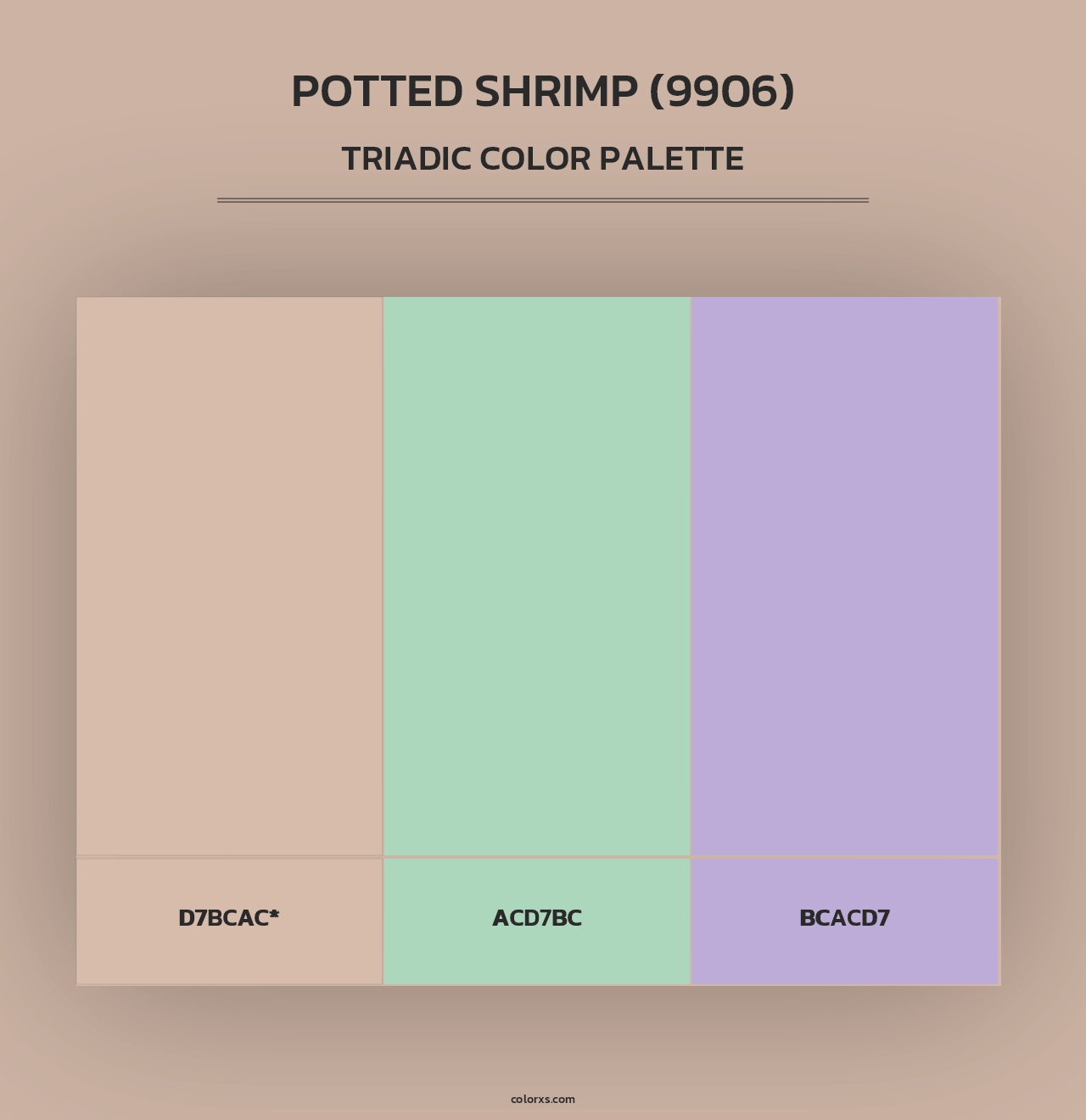 Potted Shrimp (9906) - Triadic Color Palette