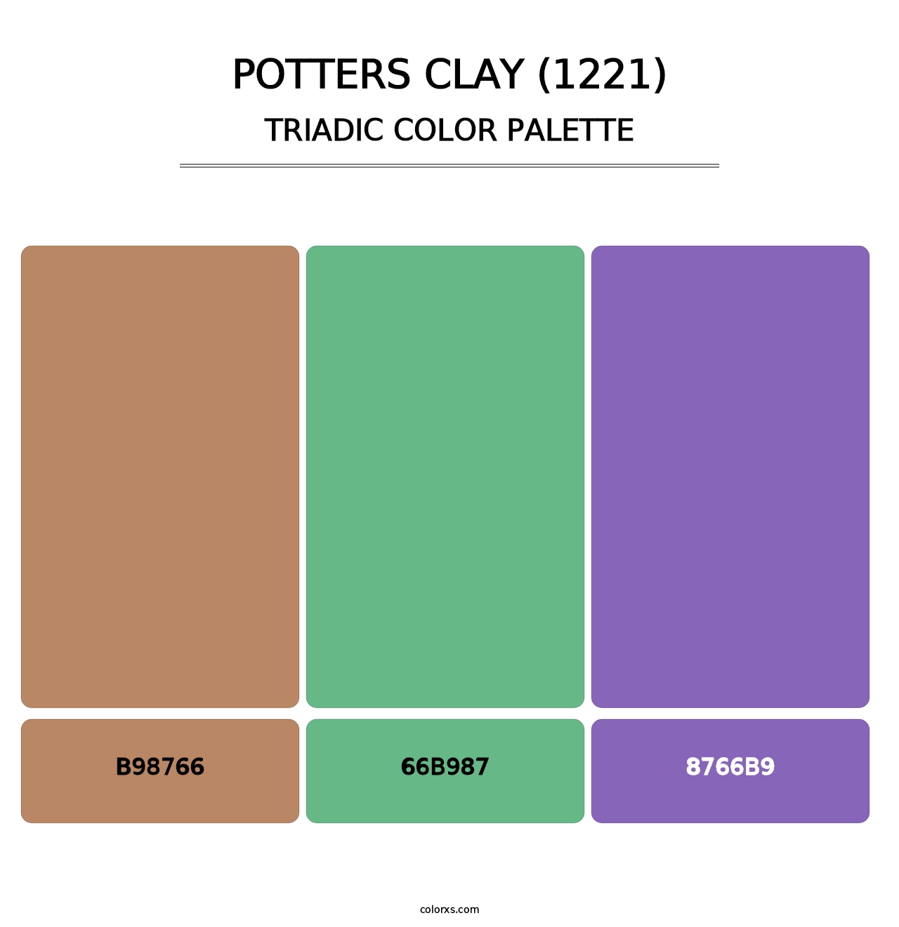Potters Clay (1221) - Triadic Color Palette
