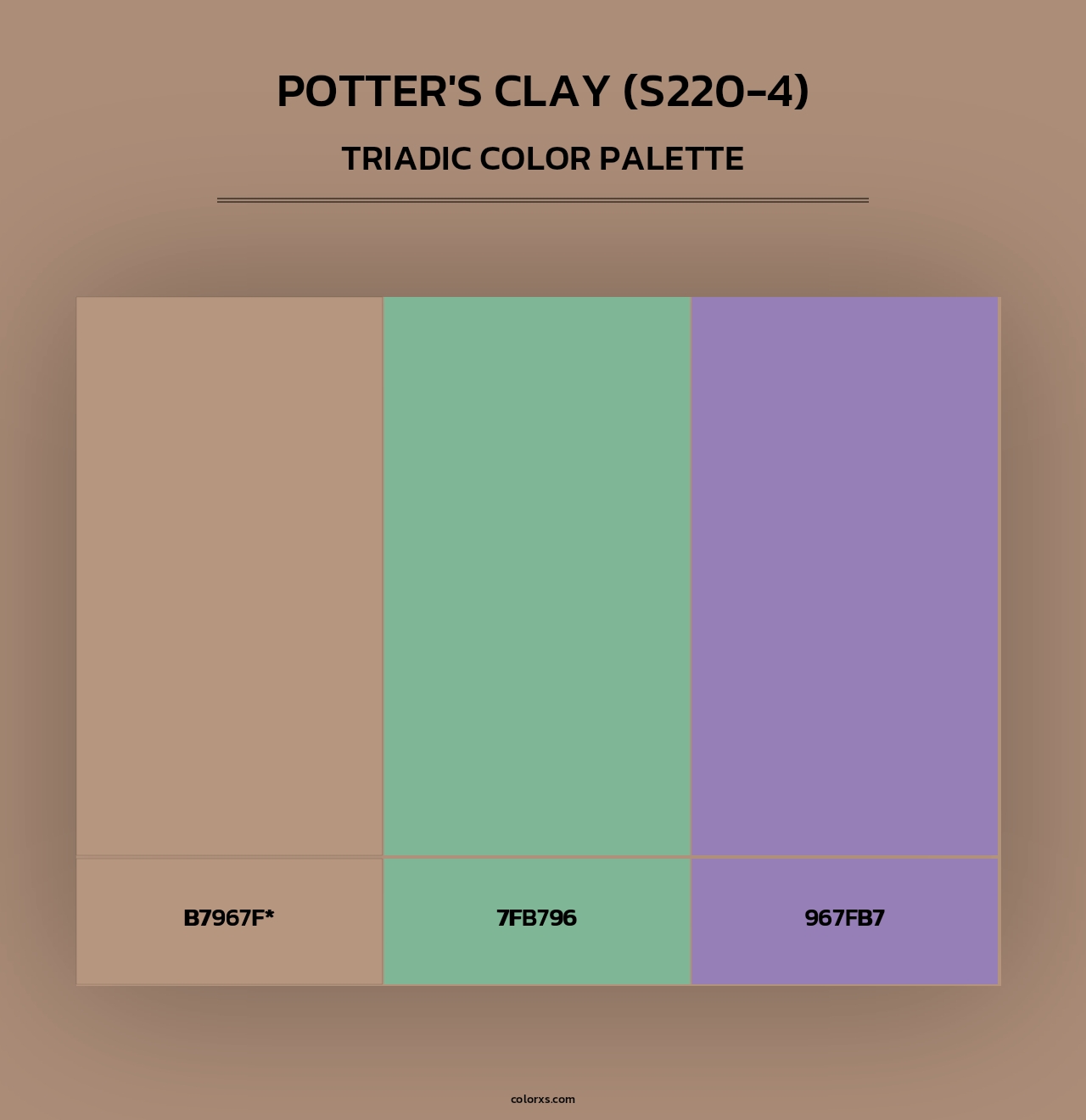 Potter'S Clay (S220-4) - Triadic Color Palette