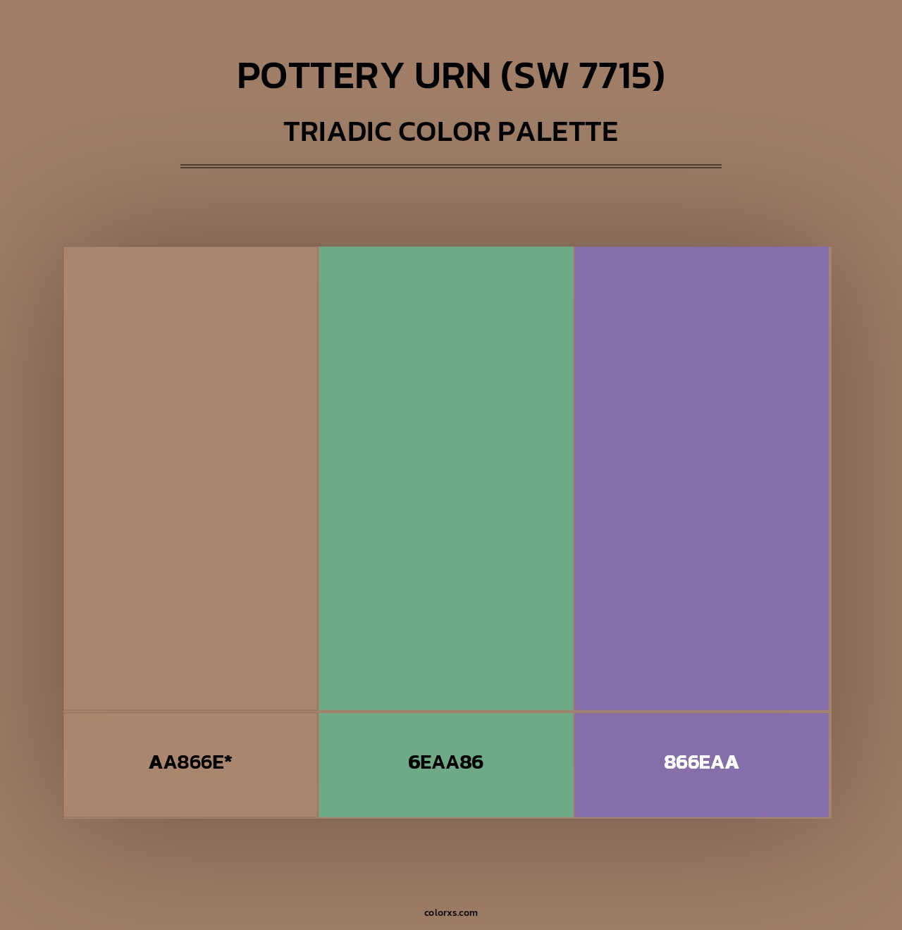 Pottery Urn (SW 7715) - Triadic Color Palette