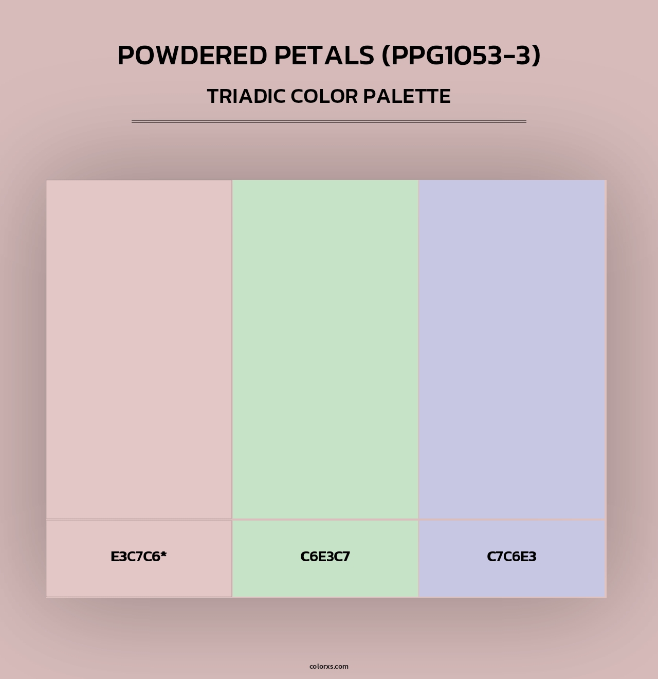 Powdered Petals (PPG1053-3) - Triadic Color Palette