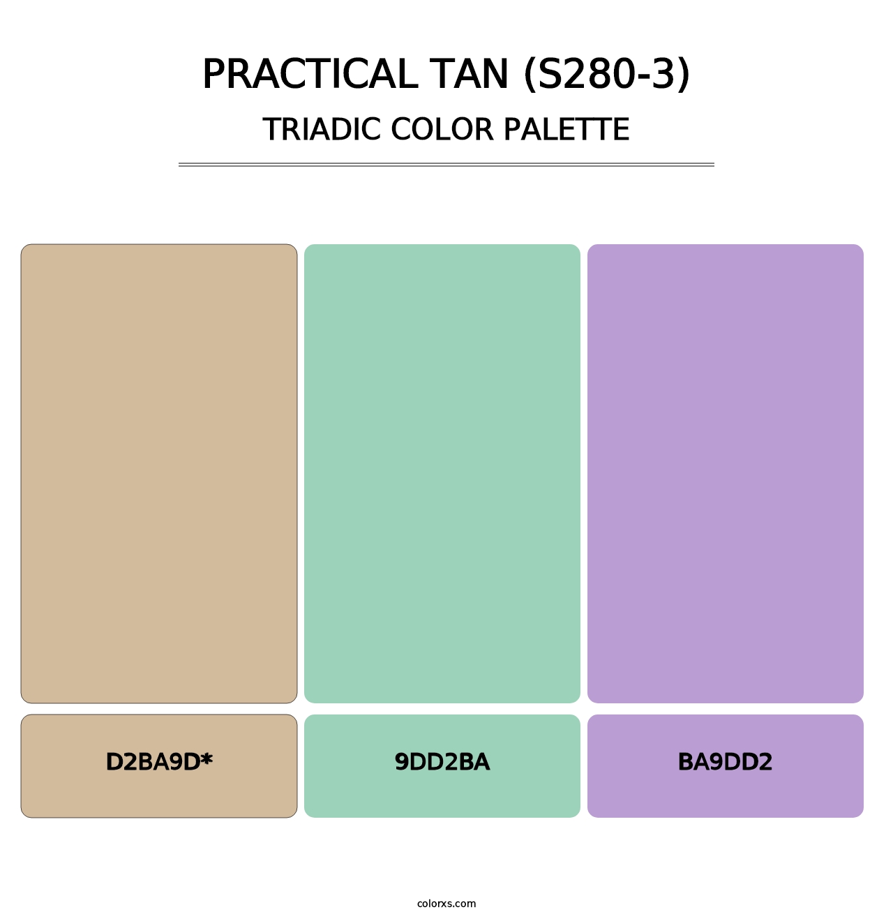 Practical Tan (S280-3) - Triadic Color Palette