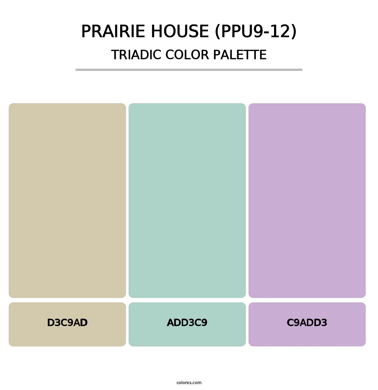 Prairie House (PPU9-12) - Triadic Color Palette