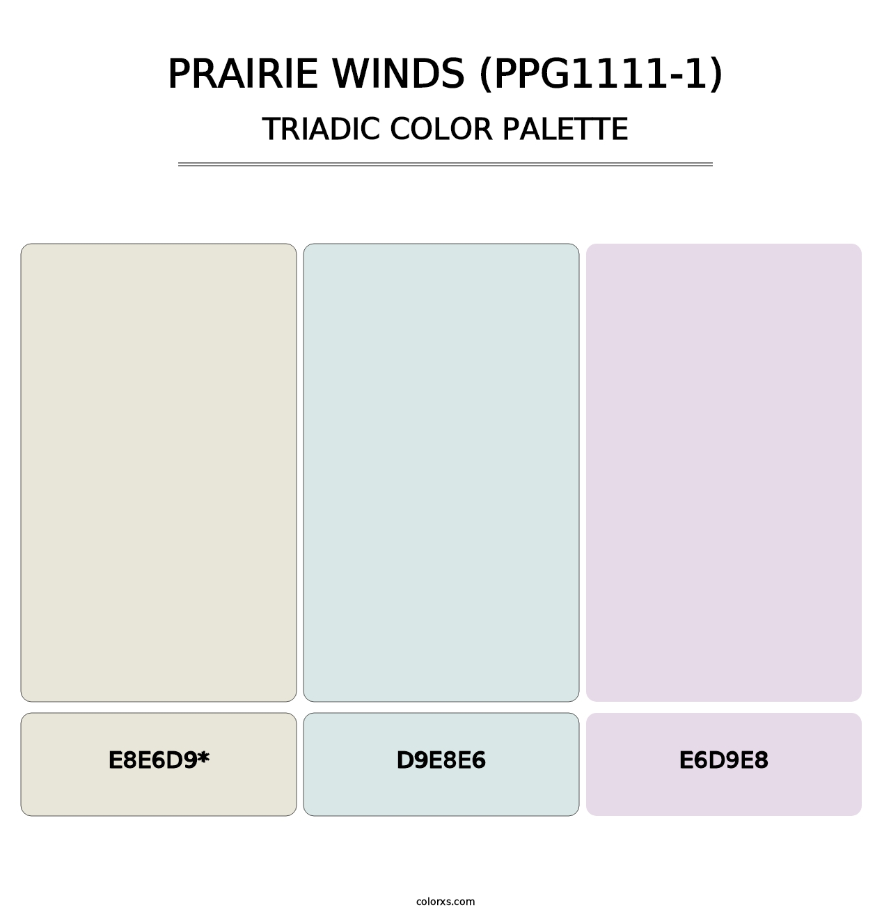 Prairie Winds (PPG1111-1) - Triadic Color Palette